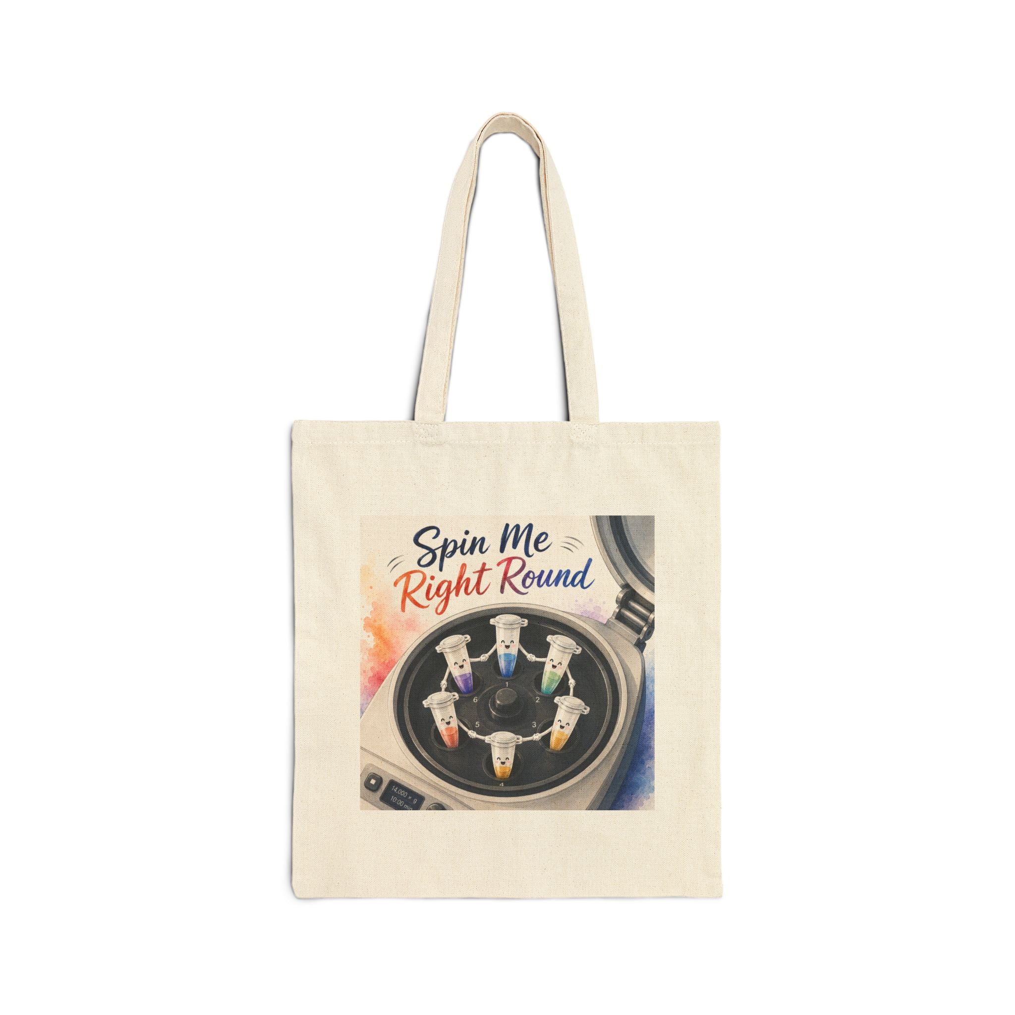 Tote Bag  - Spin Me Right Round | Funny Science Centrifuge Tote Bag