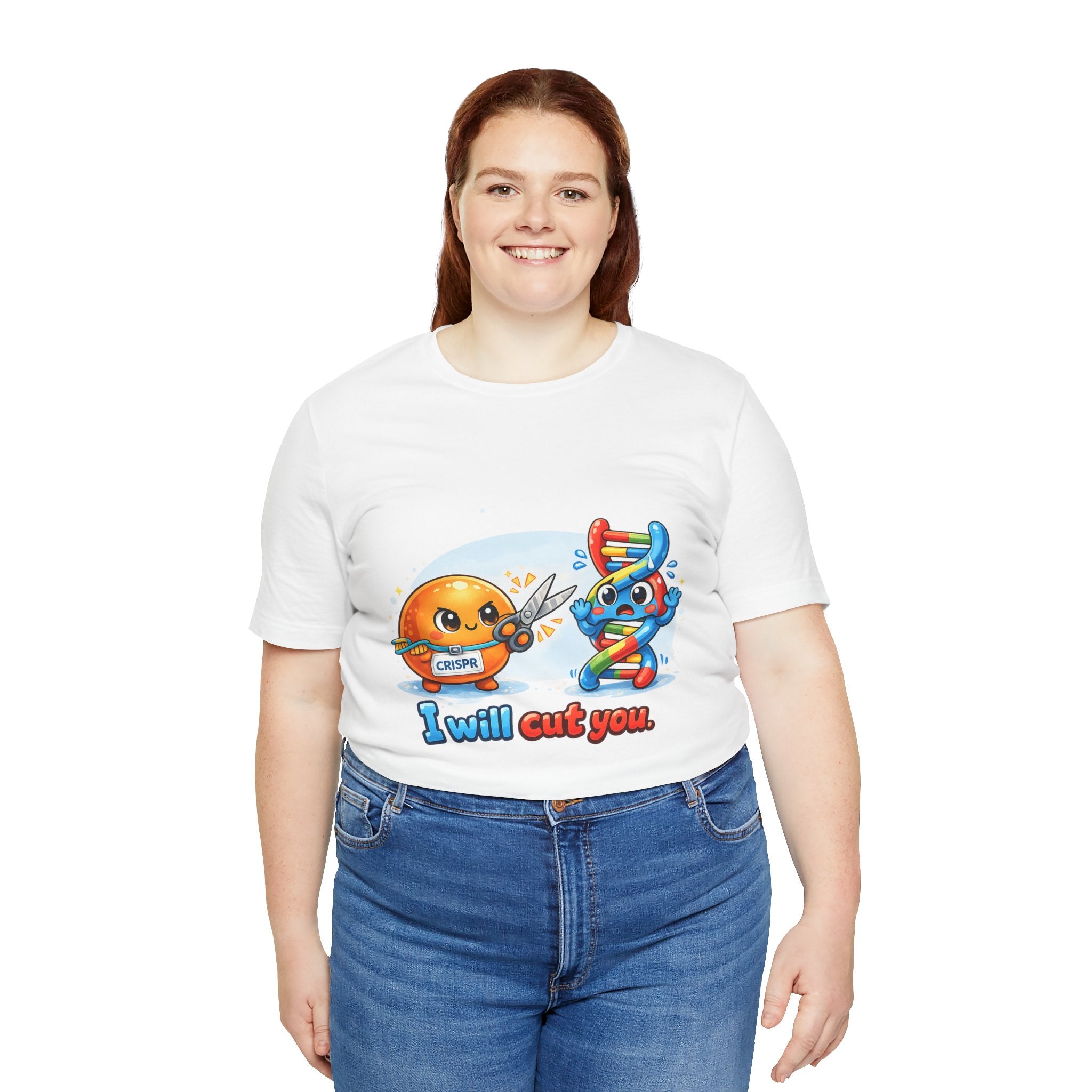 T-Shirt - CRISPR "I Will Cut You" Funny Science Shirt | Gene Editing & DNA Humor Tee