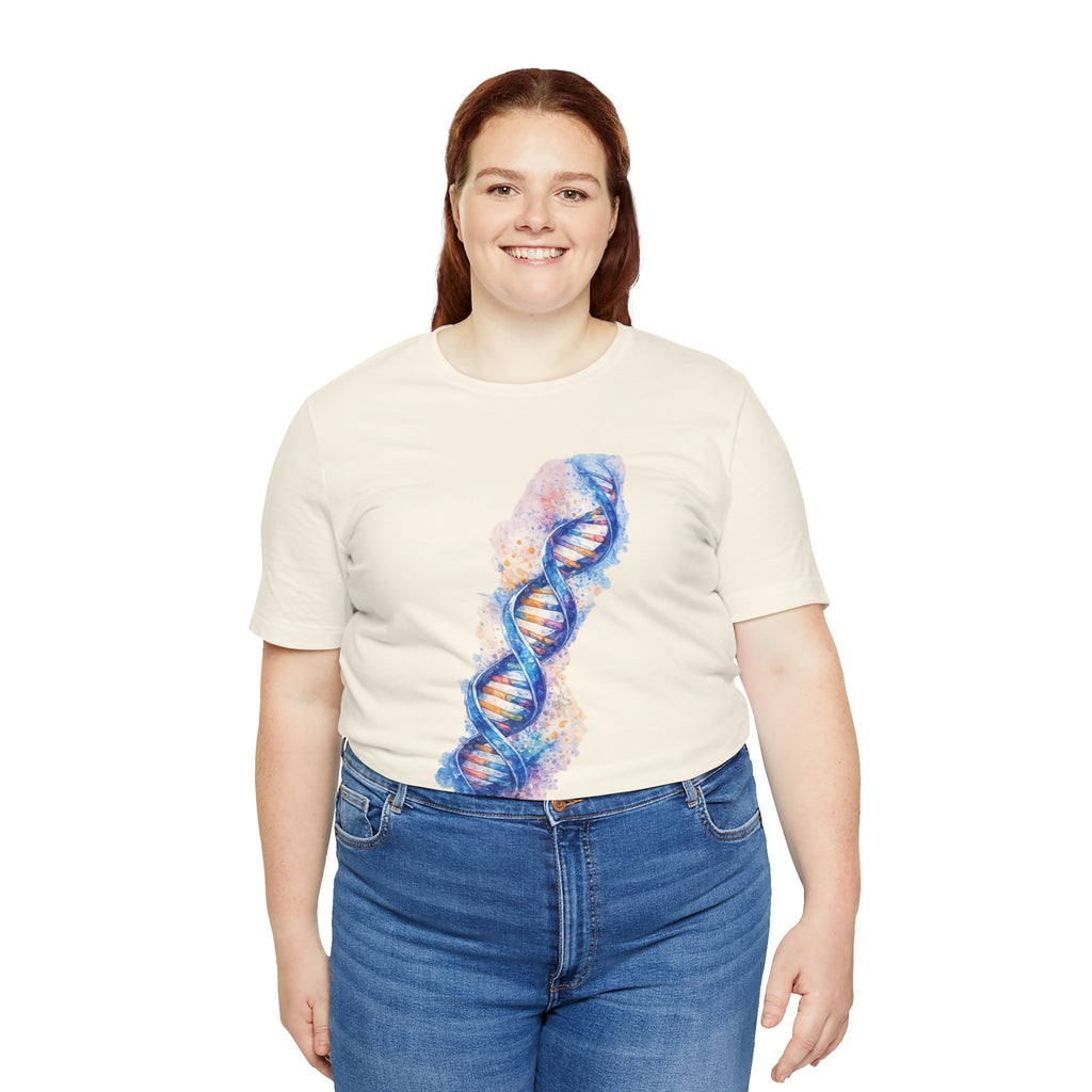 T-shirt - Watercolor DNA Double Helix | Elegant Genetics & Science Art Shirt