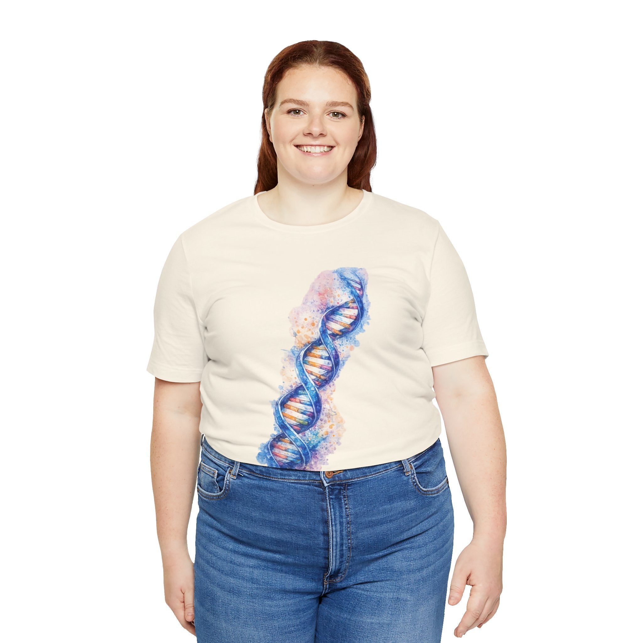 T-shirt - Watercolor DNA Double Helix | Elegant Genetics & Science Art Shirt