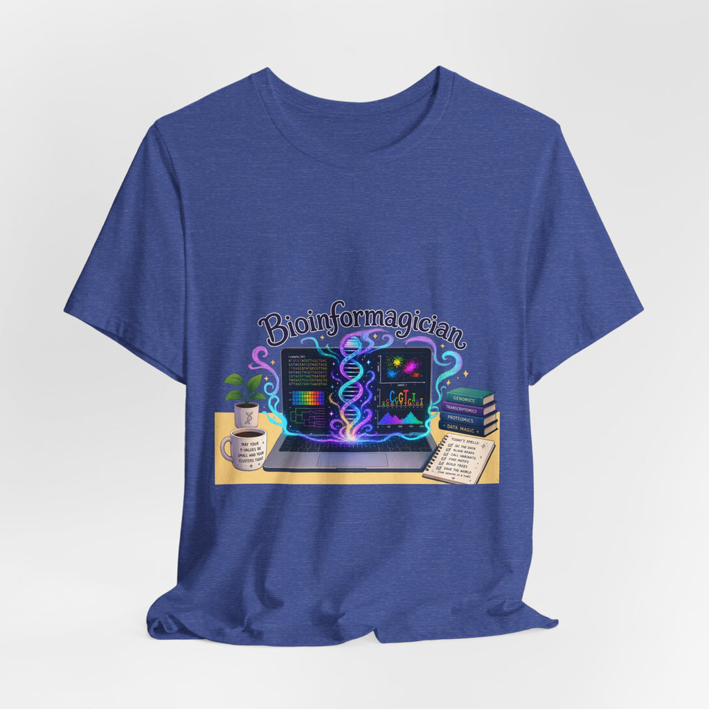 T-Shirt - Bioinformagician | DNA Code Laptop Graphic Tee