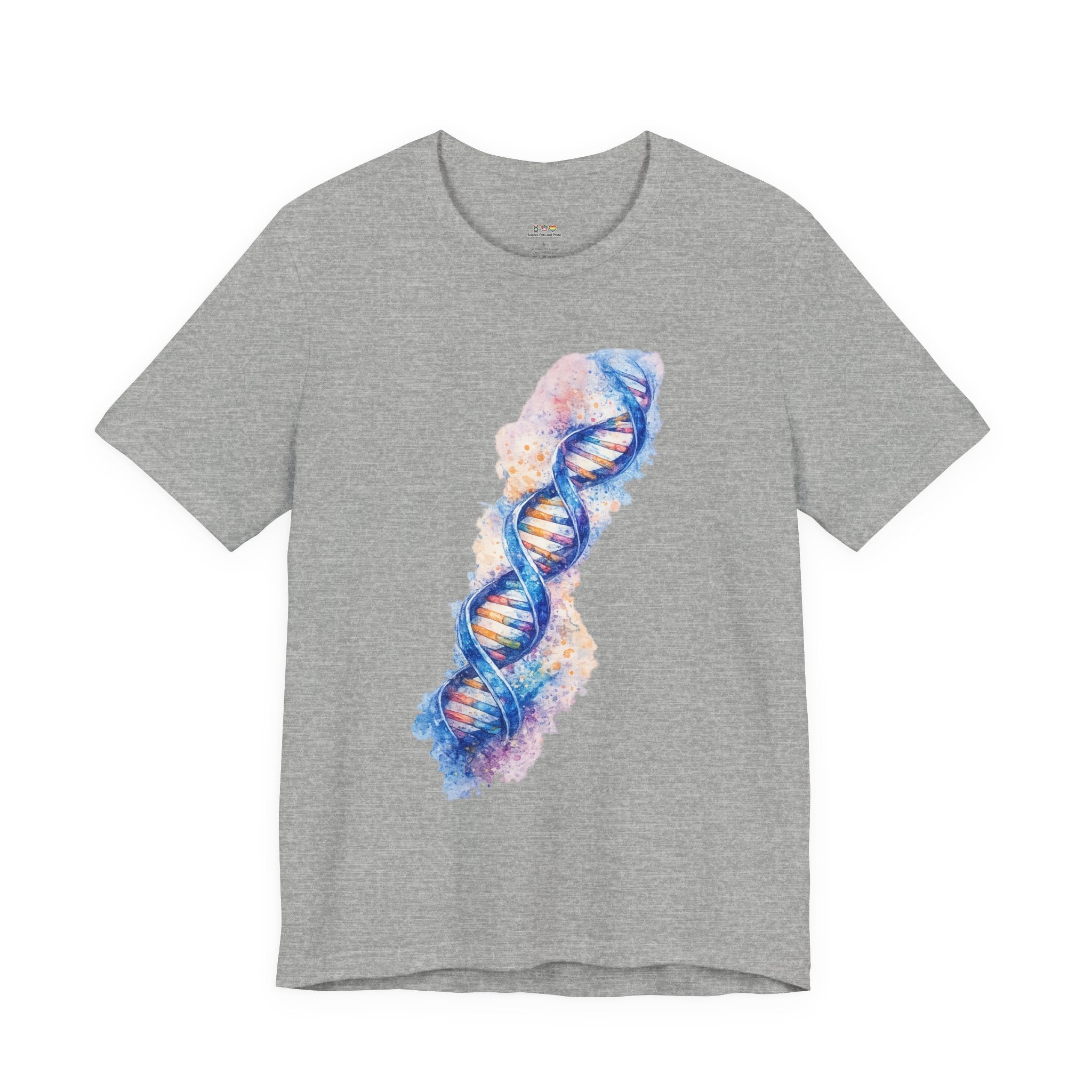 T-shirt - Watercolor DNA Double Helix | Elegant Genetics & Science Art Shirt