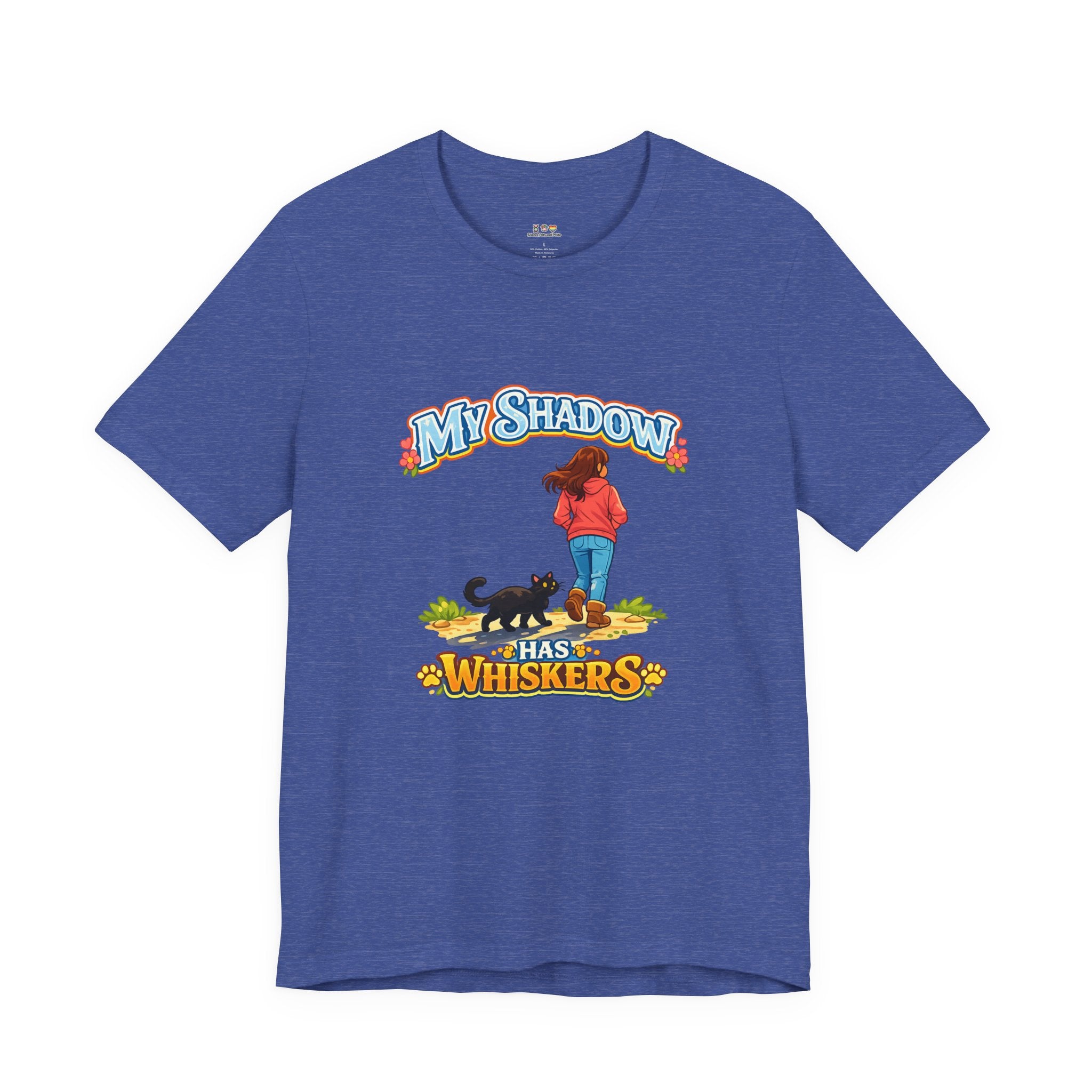 T-Shirt - My Shadow Has Whiskers | Black Cat Lover Design