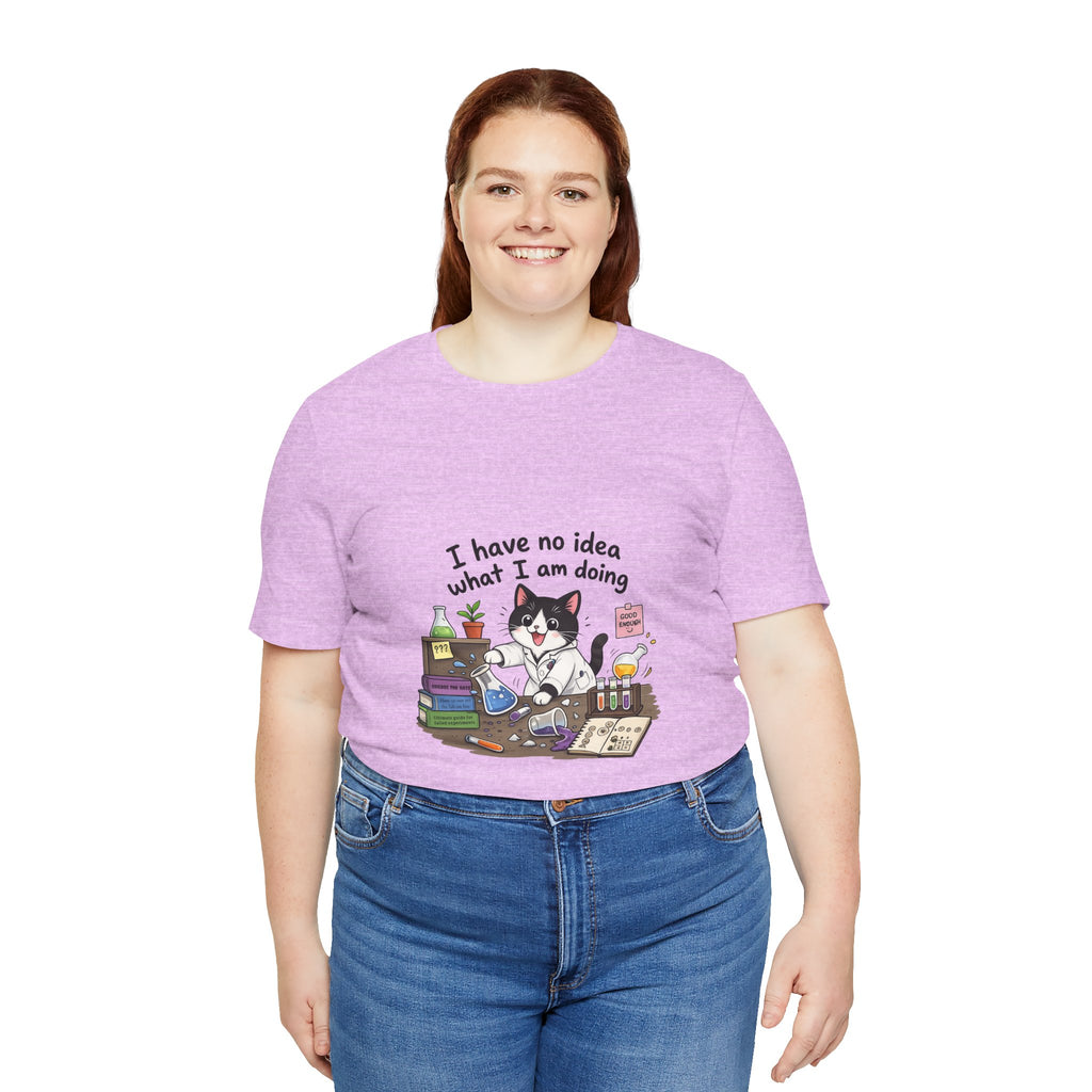 T-shirt - "I Have No Idea What I Am Doing" Funny Lab Cat T‑Shirt