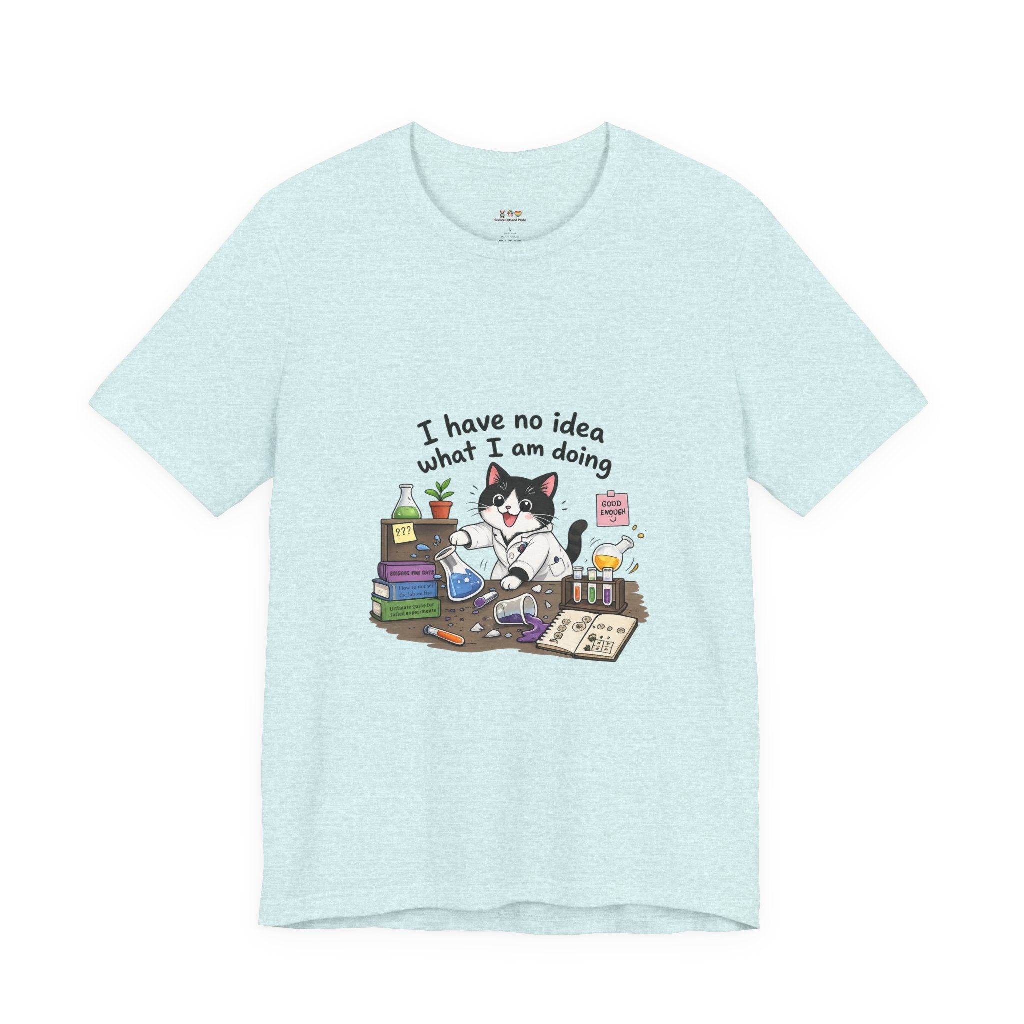 T-shirt - "I Have No Idea What I Am Doing" Funny Lab Cat T‑Shirt