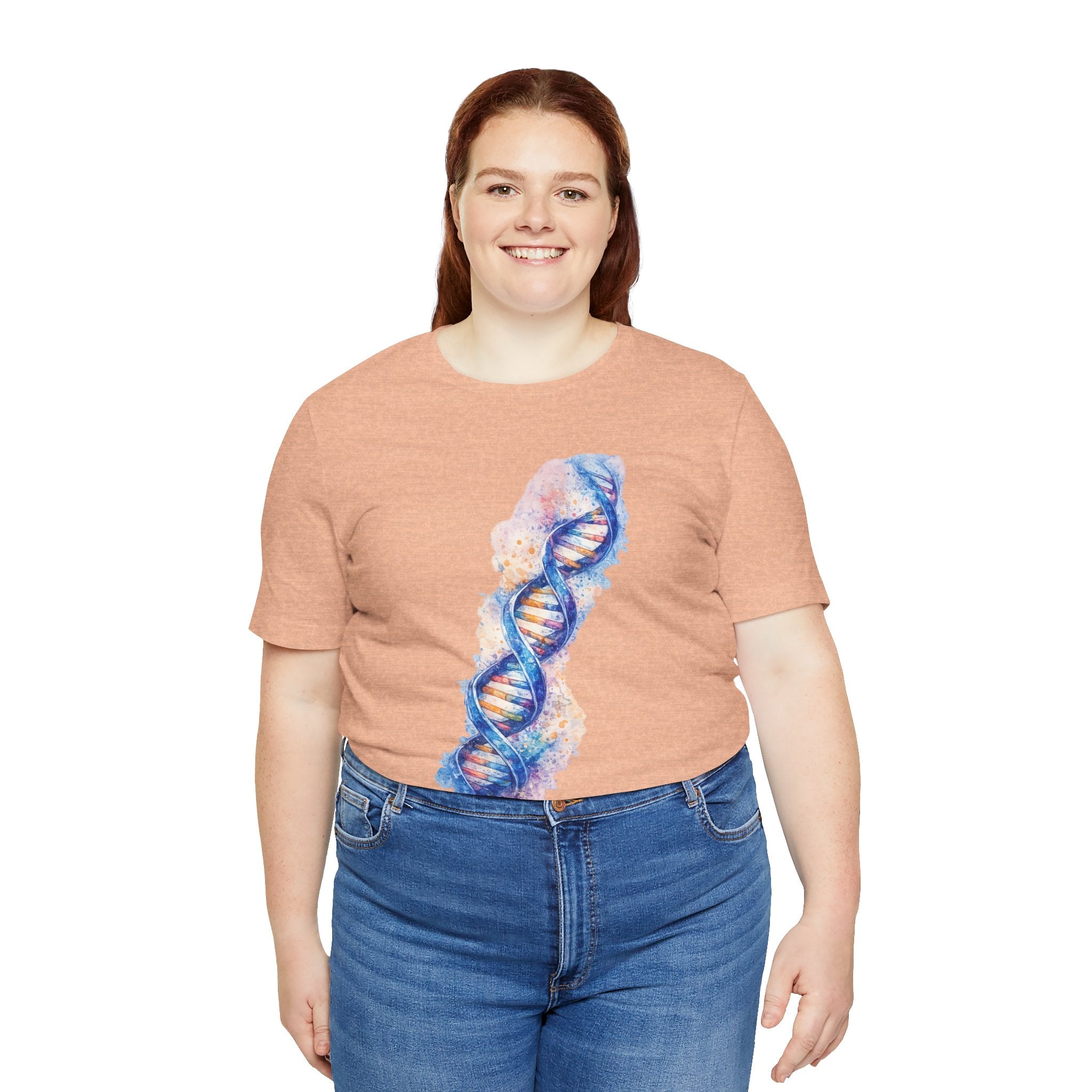 T-shirt - Watercolor DNA Double Helix | Elegant Genetics & Science Art Shirt