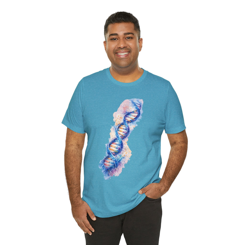 T-shirt - Watercolor DNA Double Helix | Elegant Genetics & Science Art Shirt