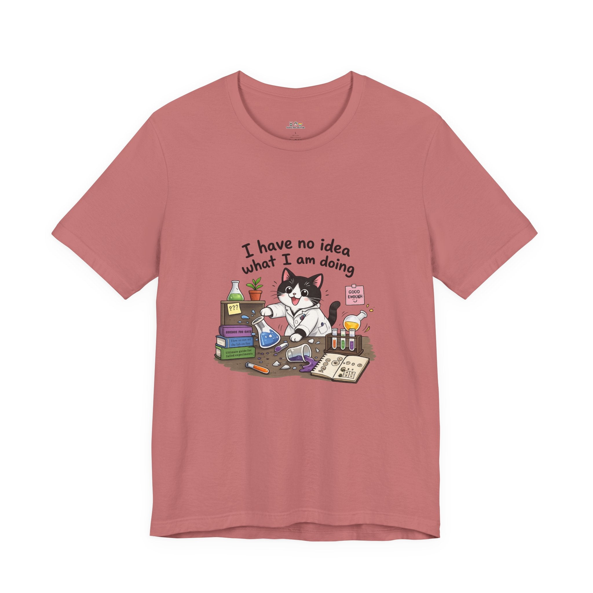 T-shirt - "I Have No Idea What I Am Doing" Funny Lab Cat T‑Shirt
