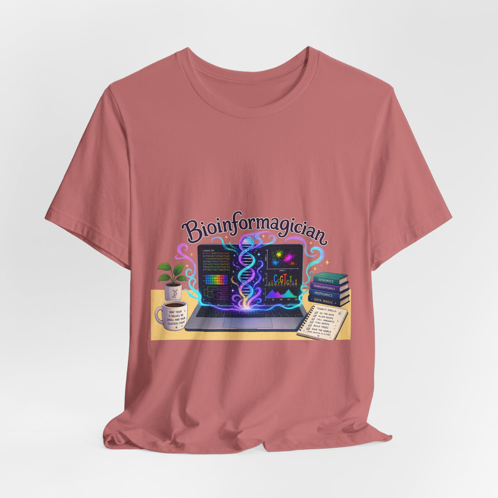 T-Shirt - Bioinformagician | DNA Code Laptop Graphic Tee