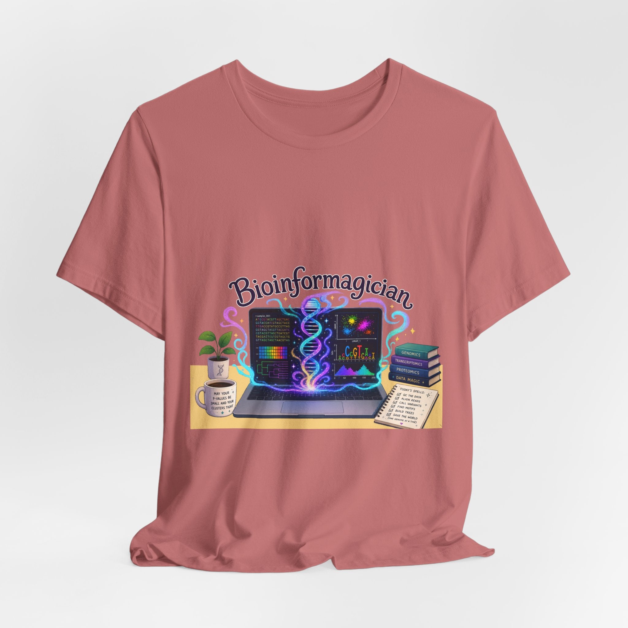 T-Shirt - Bioinformagician | DNA Code Laptop Graphic Tee