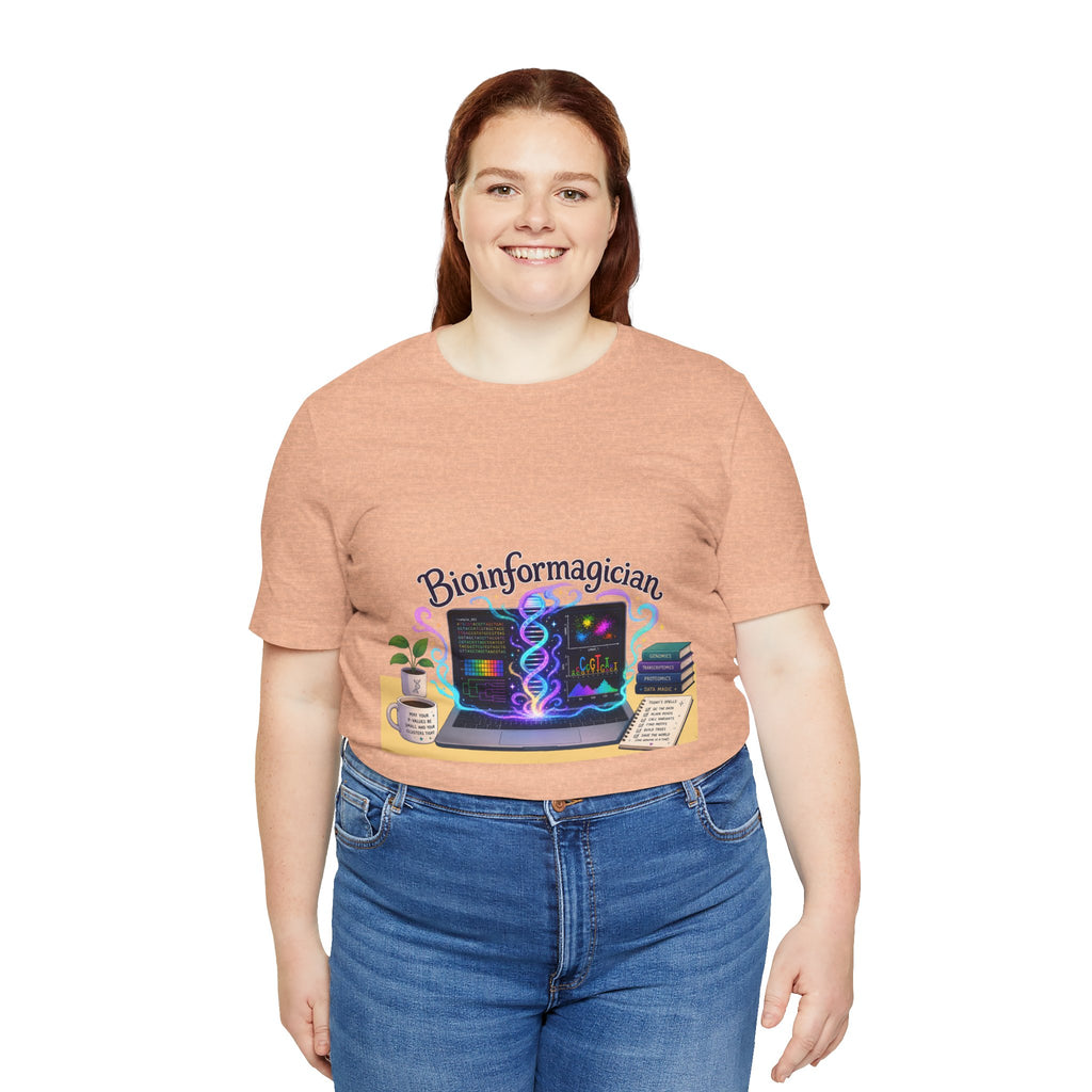 T-Shirt - Bioinformagician | DNA Code Laptop Graphic Tee