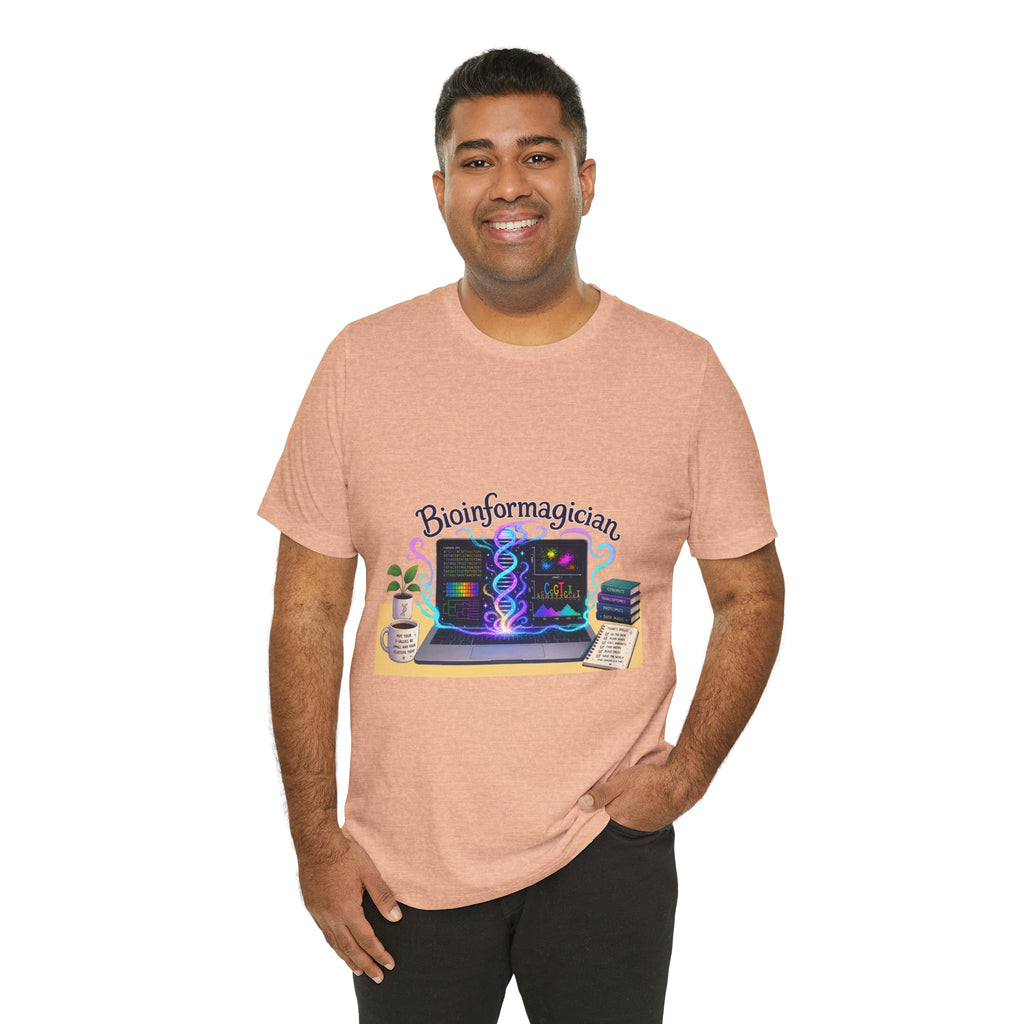 T-Shirt - Bioinformagician | DNA Code Laptop Graphic Tee
