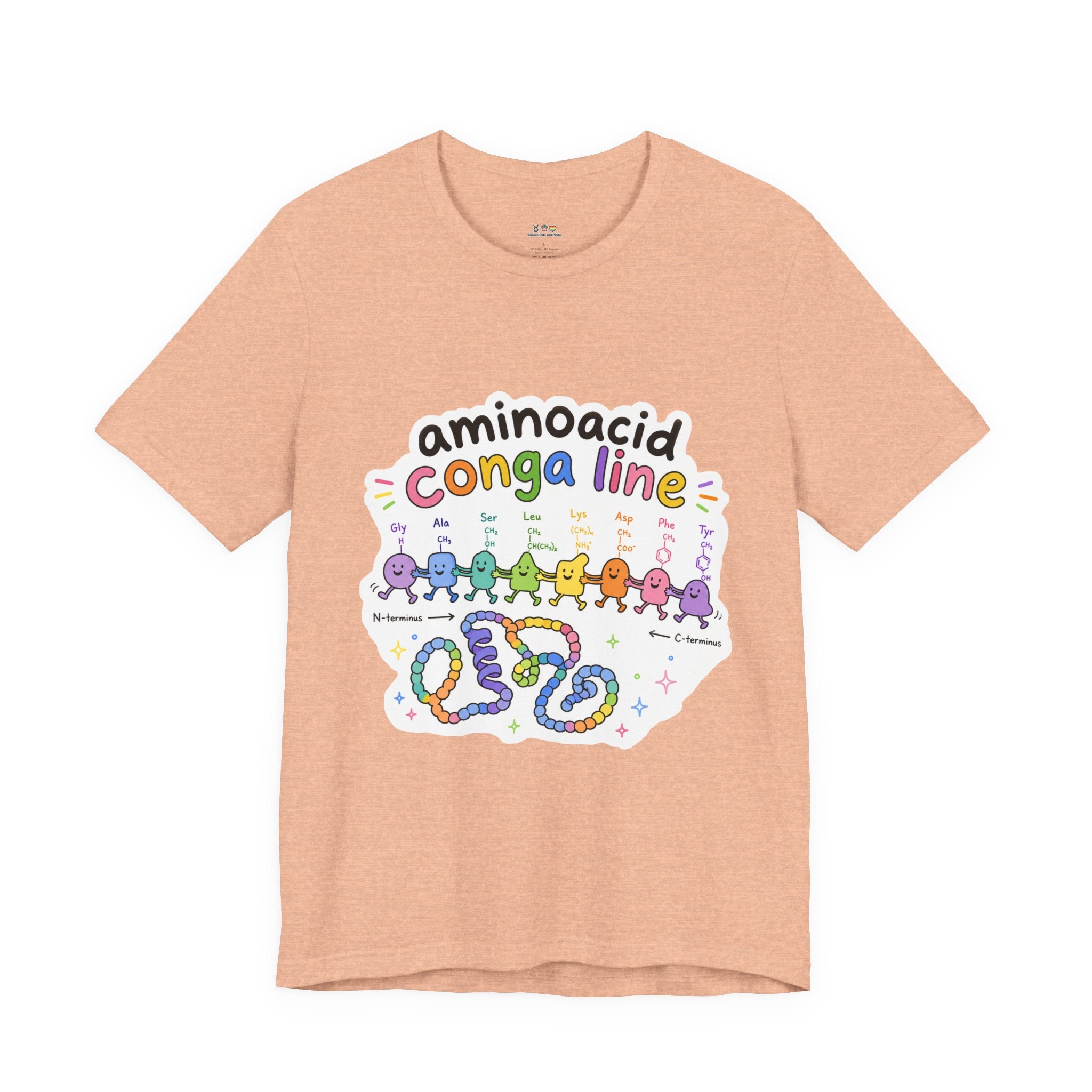 T-Shirt - Amino Acid Conga Line | Cute Protein Science Shirt
