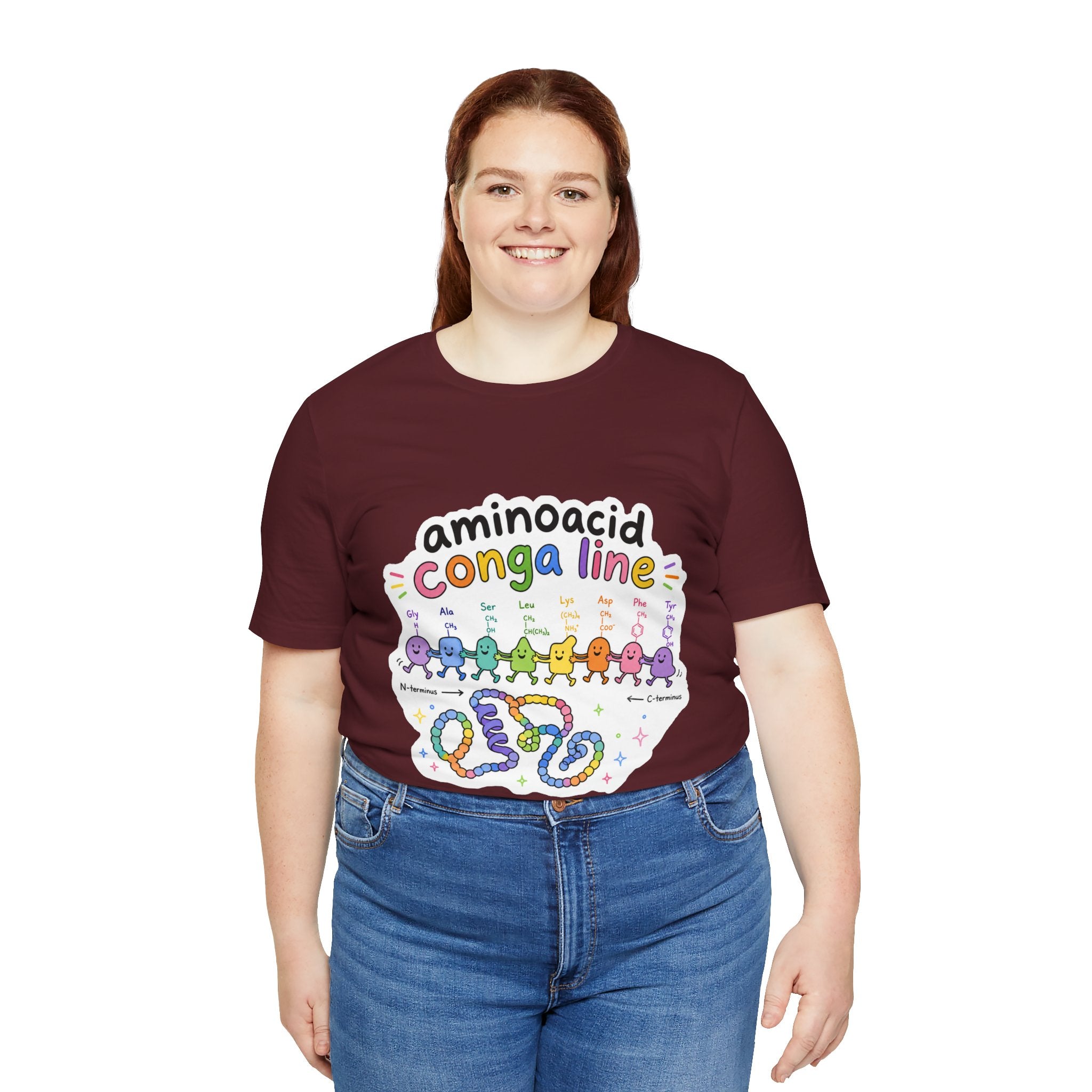 T-Shirt - Amino Acid Conga Line | Cute Protein Science Shirt