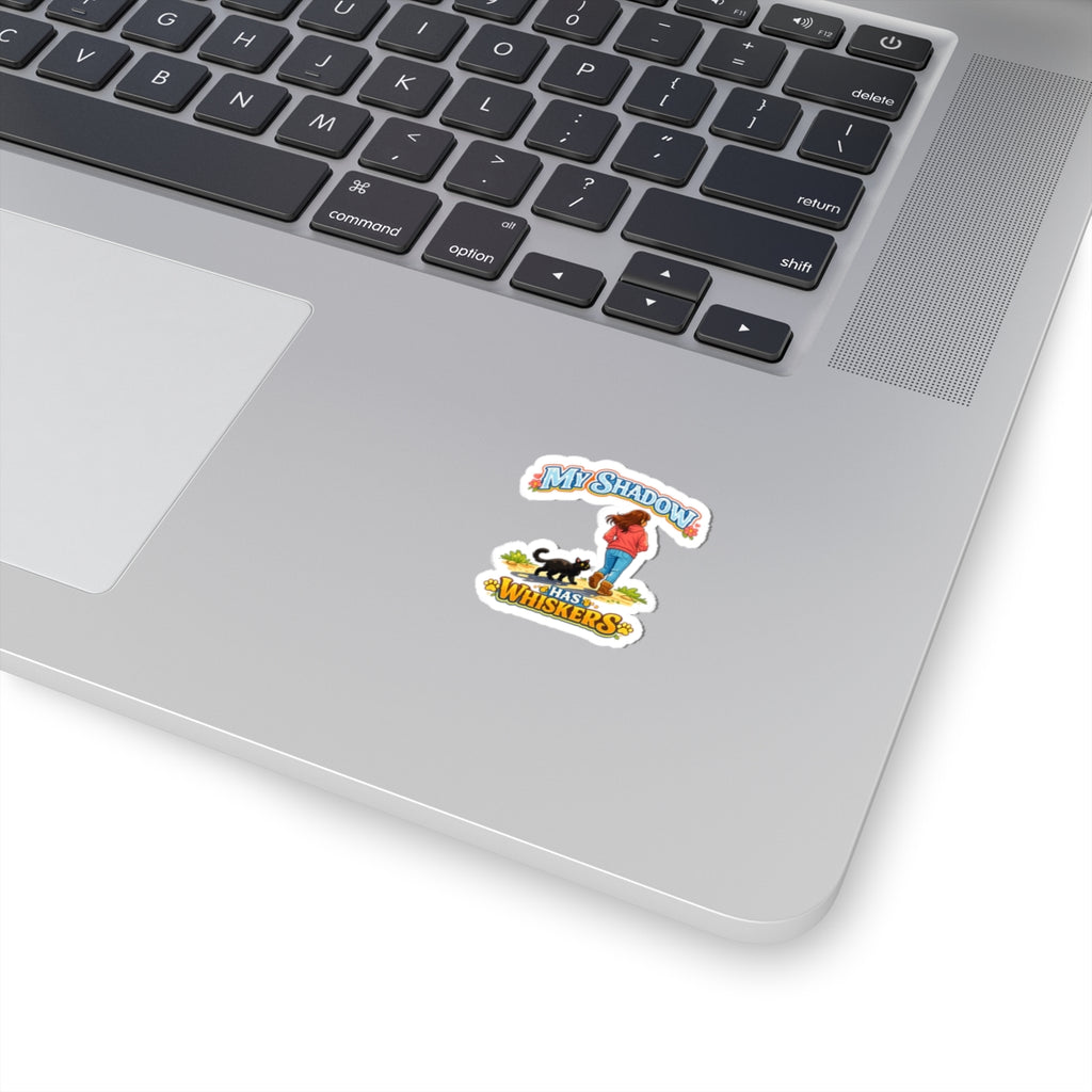 Sticker - My Shadow Has Whiskers | Black Cat Lover Design