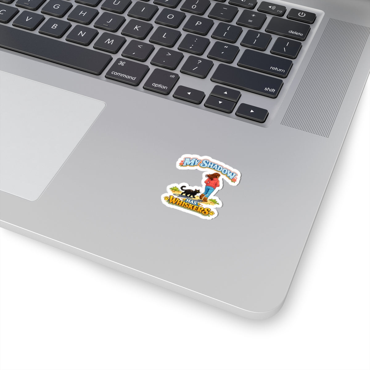 Sticker - My Shadow Has Whiskers | Black Cat Lover Design