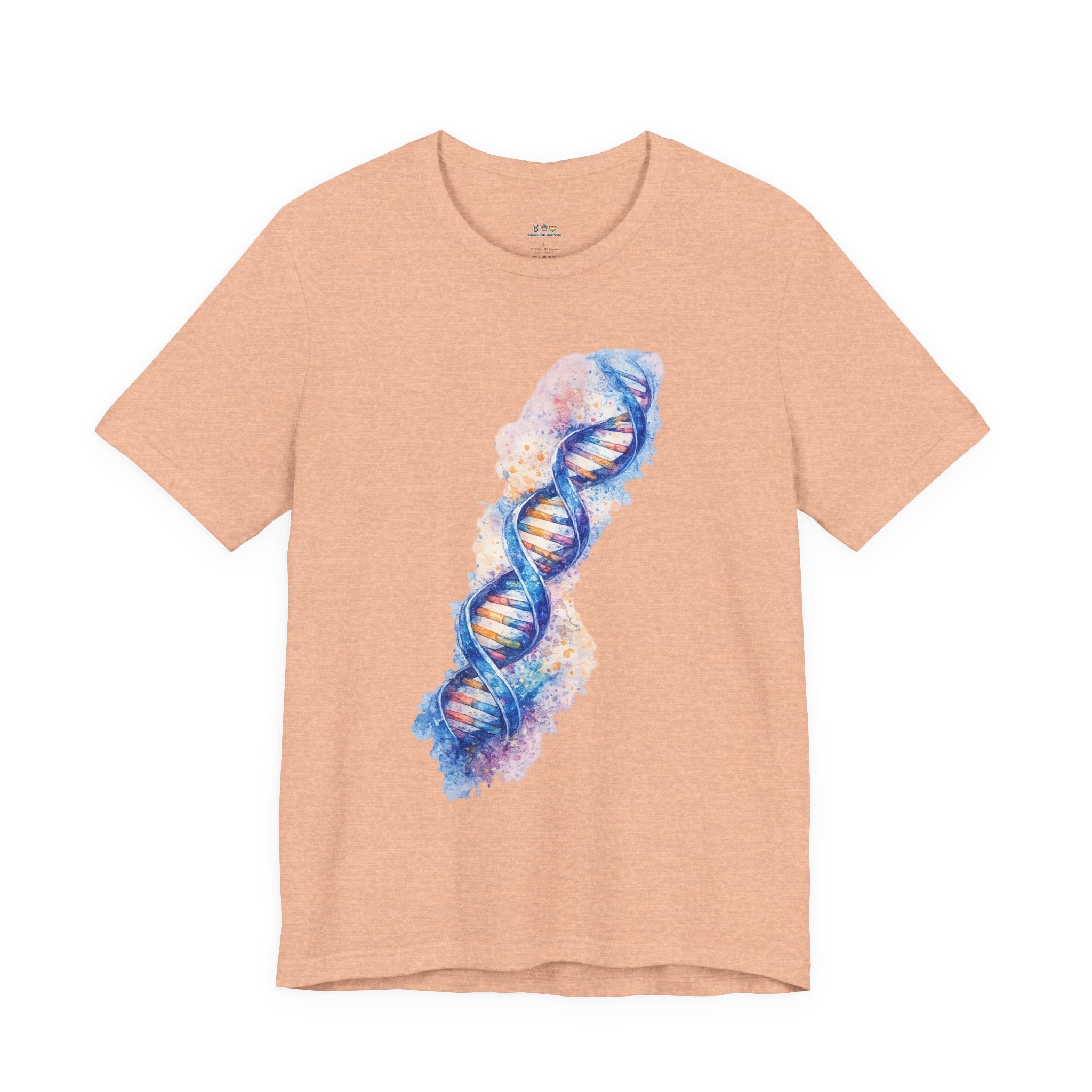 T-shirt - Watercolor DNA Double Helix | Elegant Genetics & Science Art Shirt