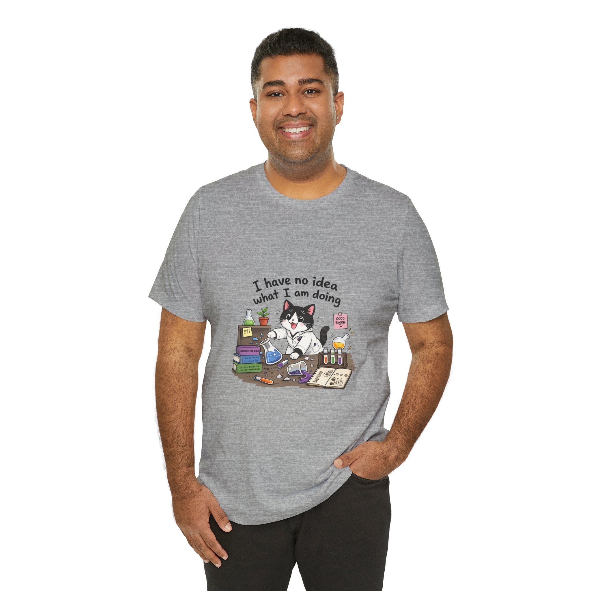 T-shirt - "I Have No Idea What I Am Doing" Funny Lab Cat T‑Shirt
