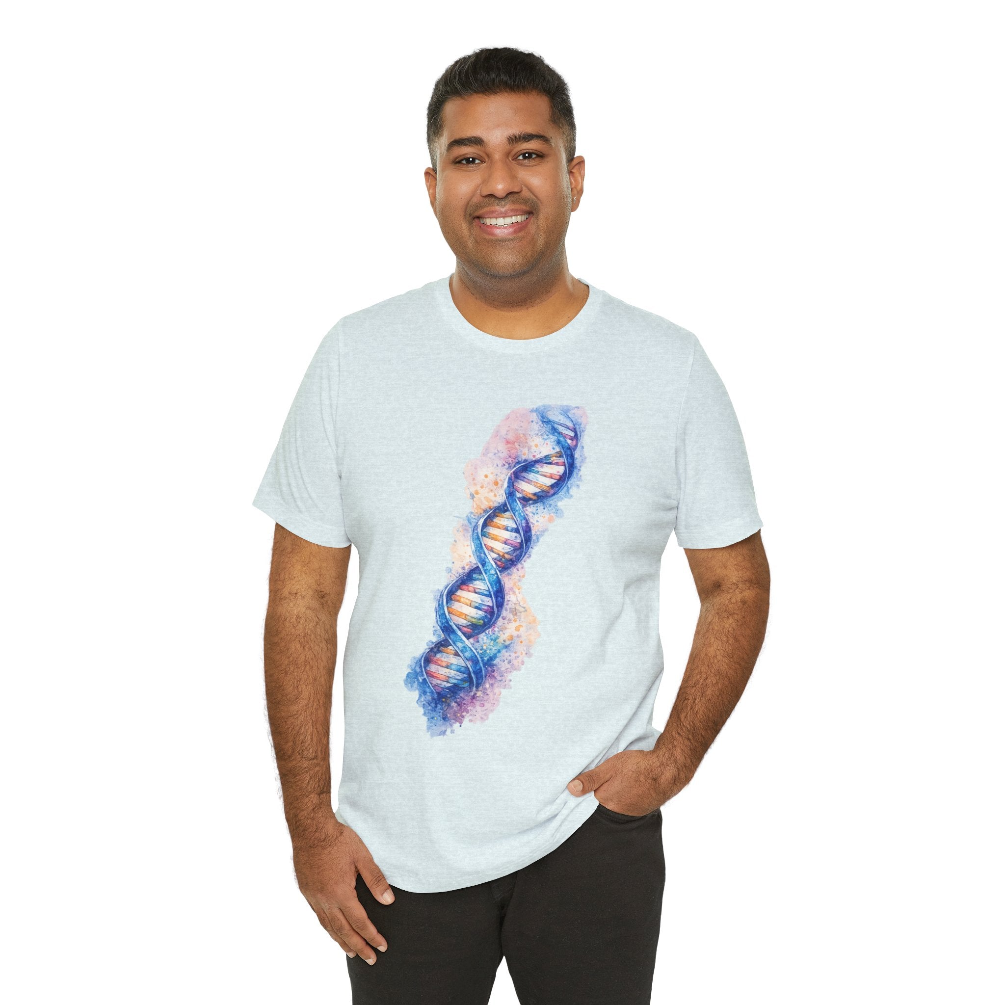 T-shirt - Watercolor DNA Double Helix | Elegant Genetics & Science Art Shirt