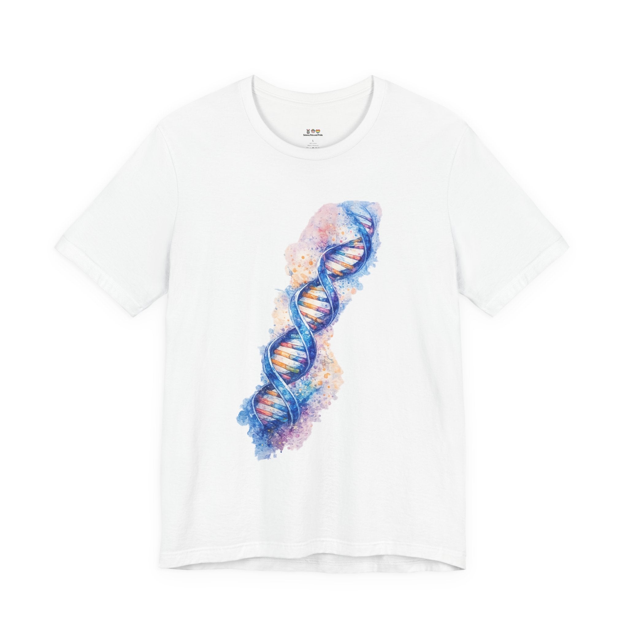 T-shirt - Watercolor DNA Double Helix | Elegant Genetics & Science Art Shirt