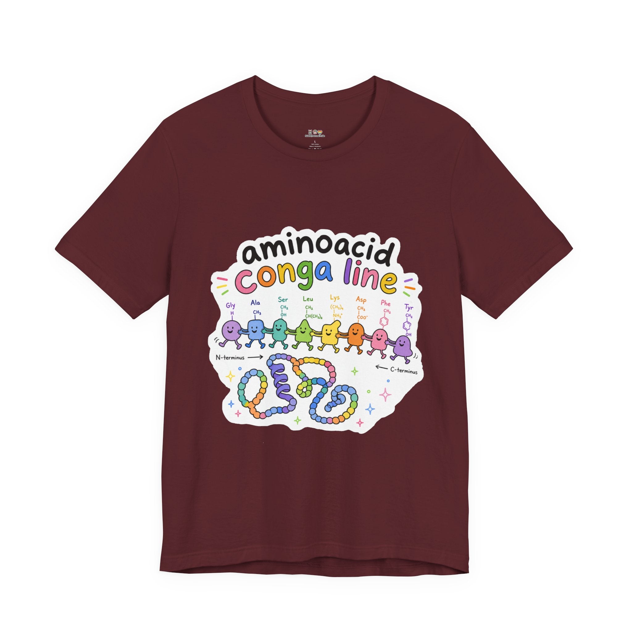 T-Shirt - Amino Acid Conga Line | Cute Protein Science Shirt