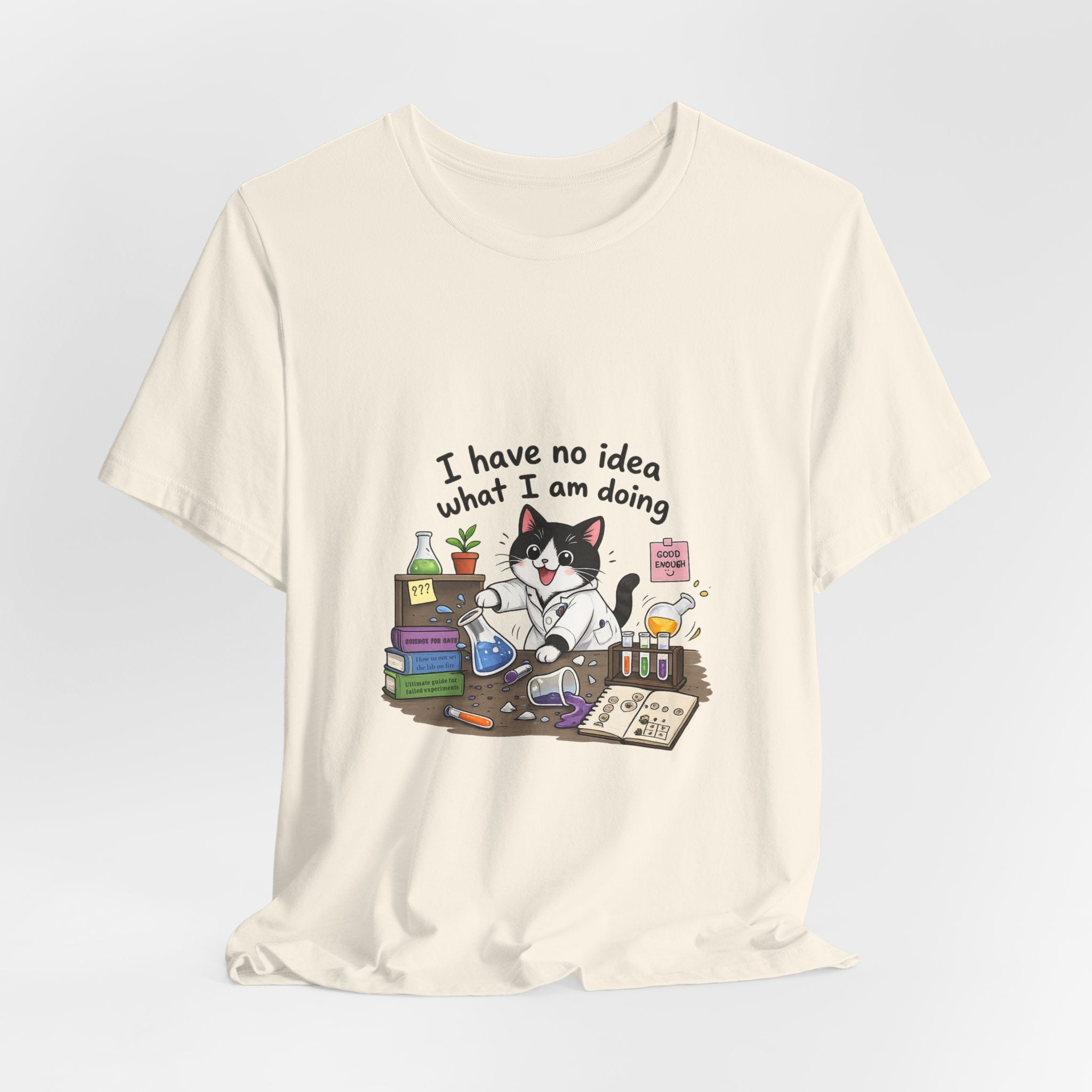 T-shirt - "I Have No Idea What I Am Doing" Funny Lab Cat T‑Shirt