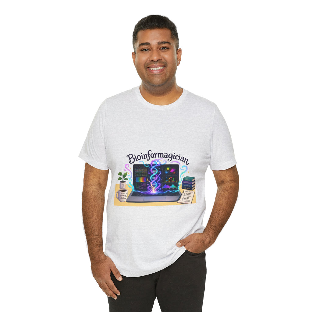 T-Shirt - Bioinformagician | DNA Code Laptop Graphic Tee