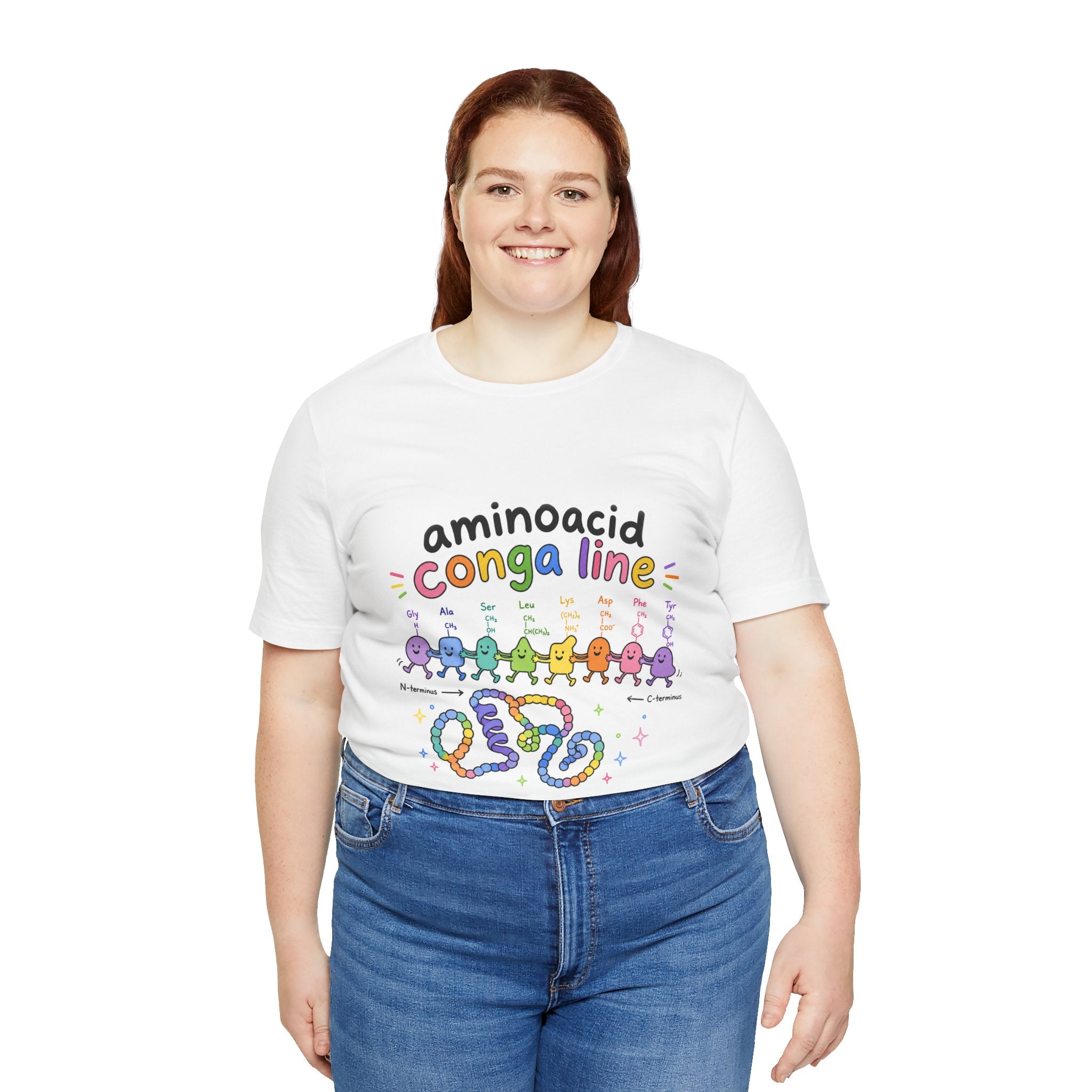 T-Shirt - Amino Acid Conga Line | Cute Protein Science Shirt