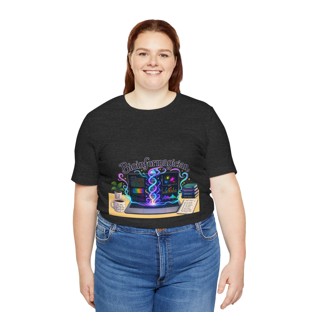 T-Shirt - Bioinformagician | DNA Code Laptop Graphic Tee