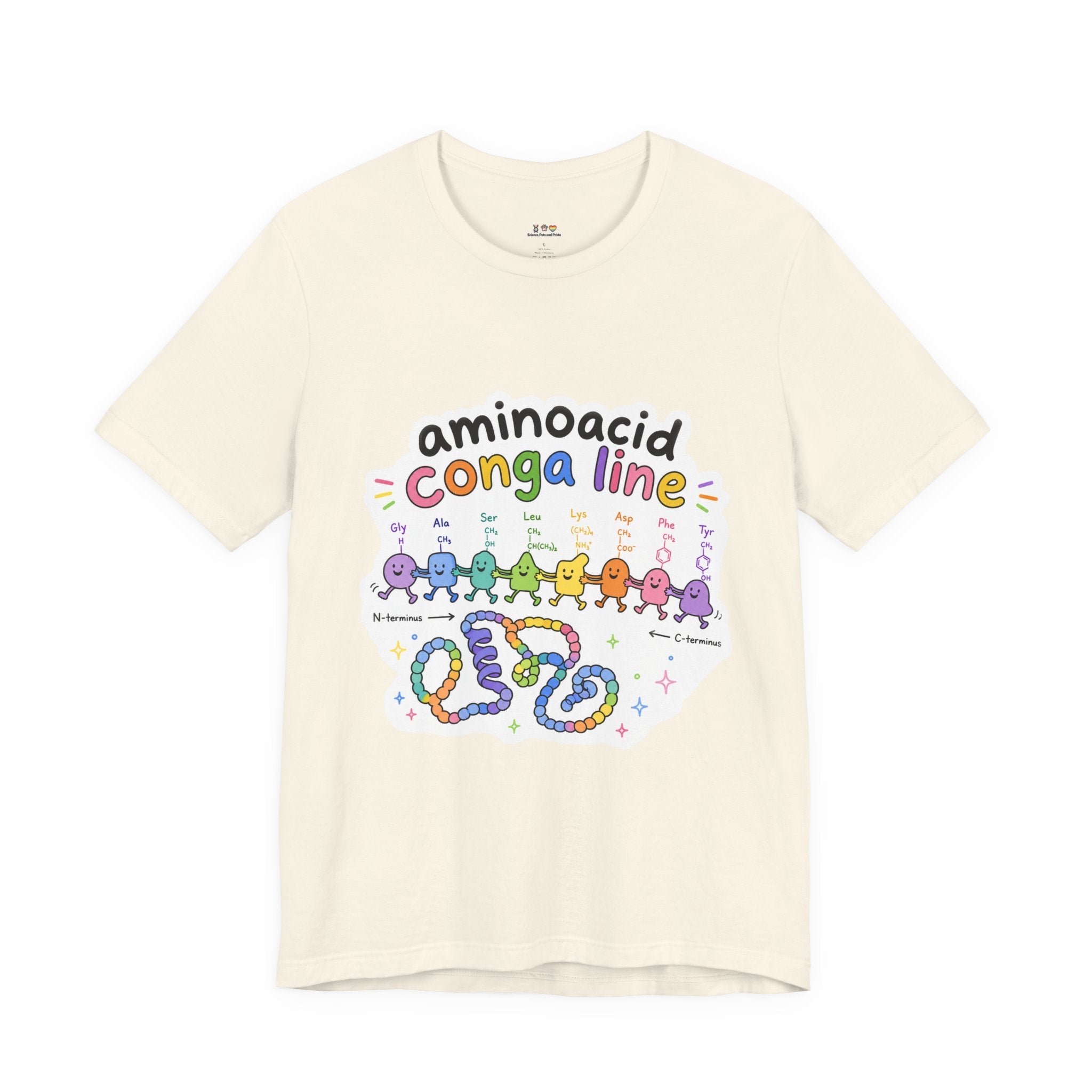 T-Shirt - Amino Acid Conga Line | Cute Protein Science Shirt