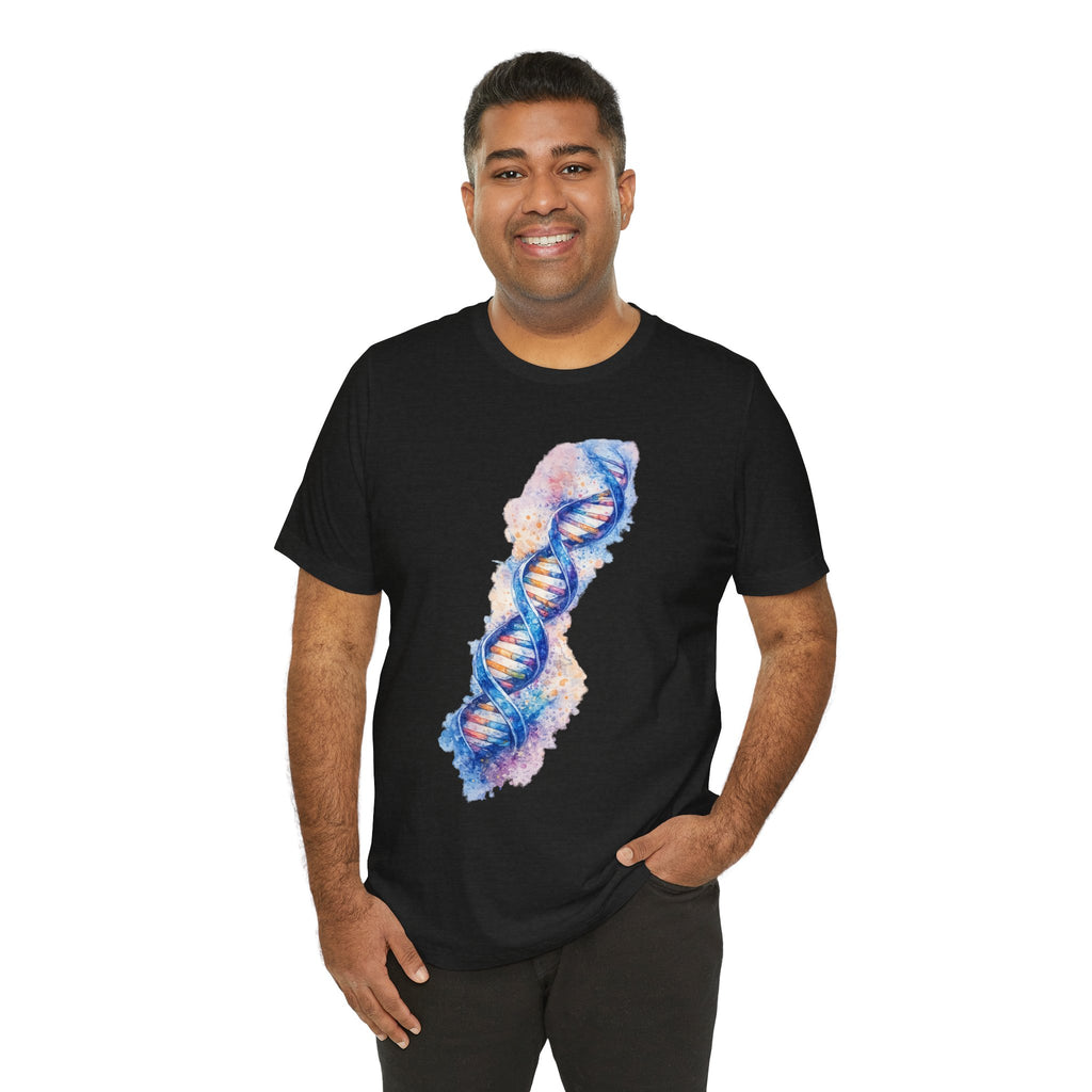 T-shirt - Watercolor DNA Double Helix | Elegant Genetics & Science Art Shirt