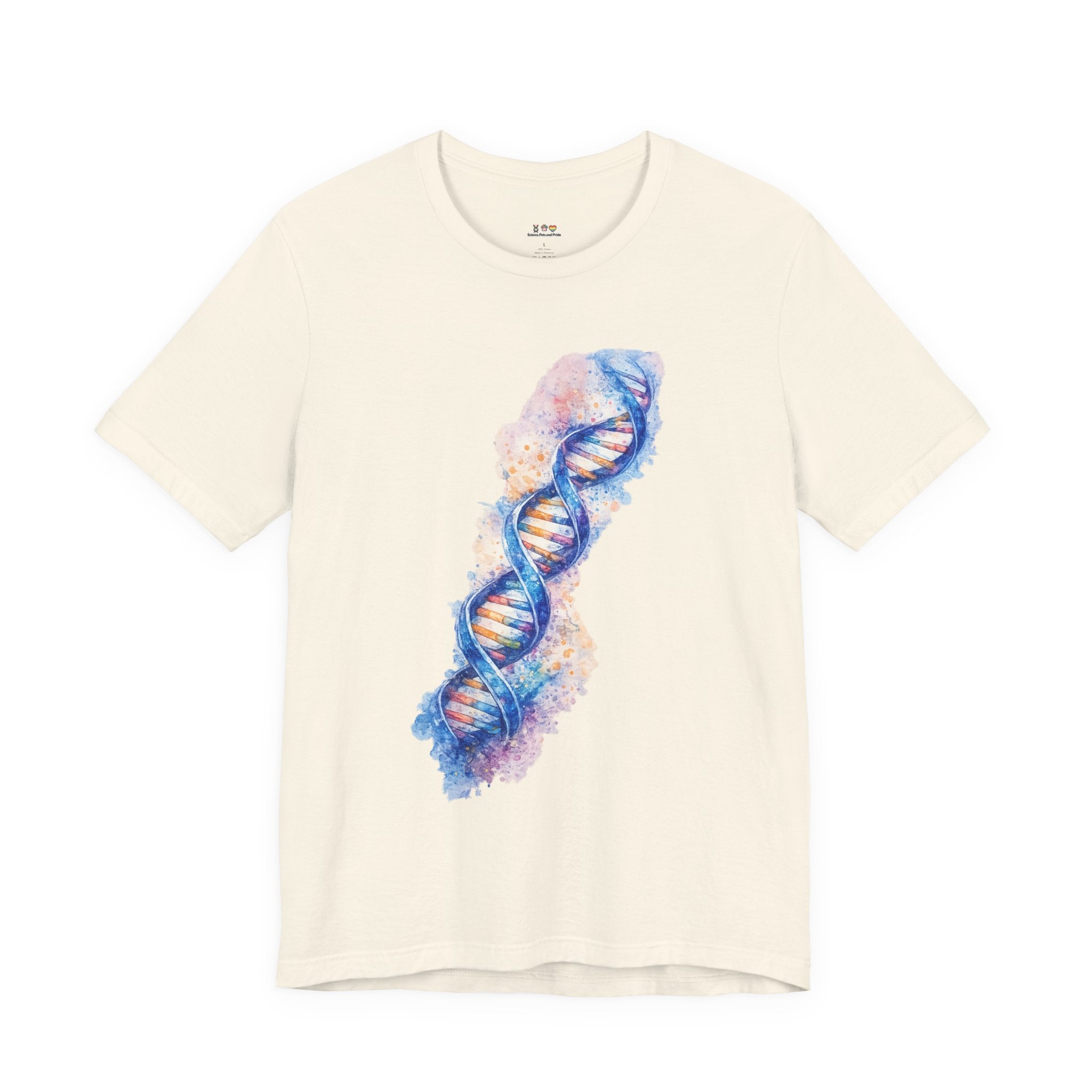 T-shirt - Watercolor DNA Double Helix | Elegant Genetics & Science Art Shirt