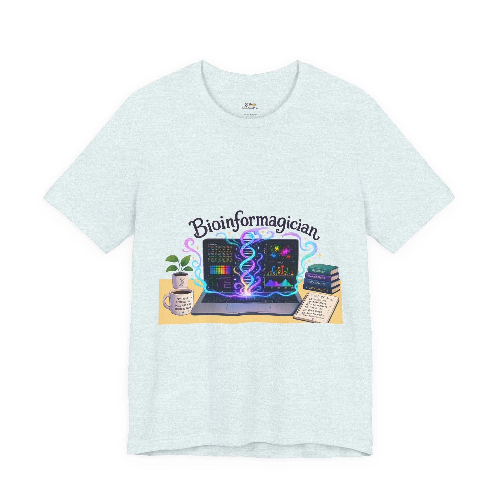 T-Shirt - Bioinformagician | DNA Code Laptop Graphic Tee