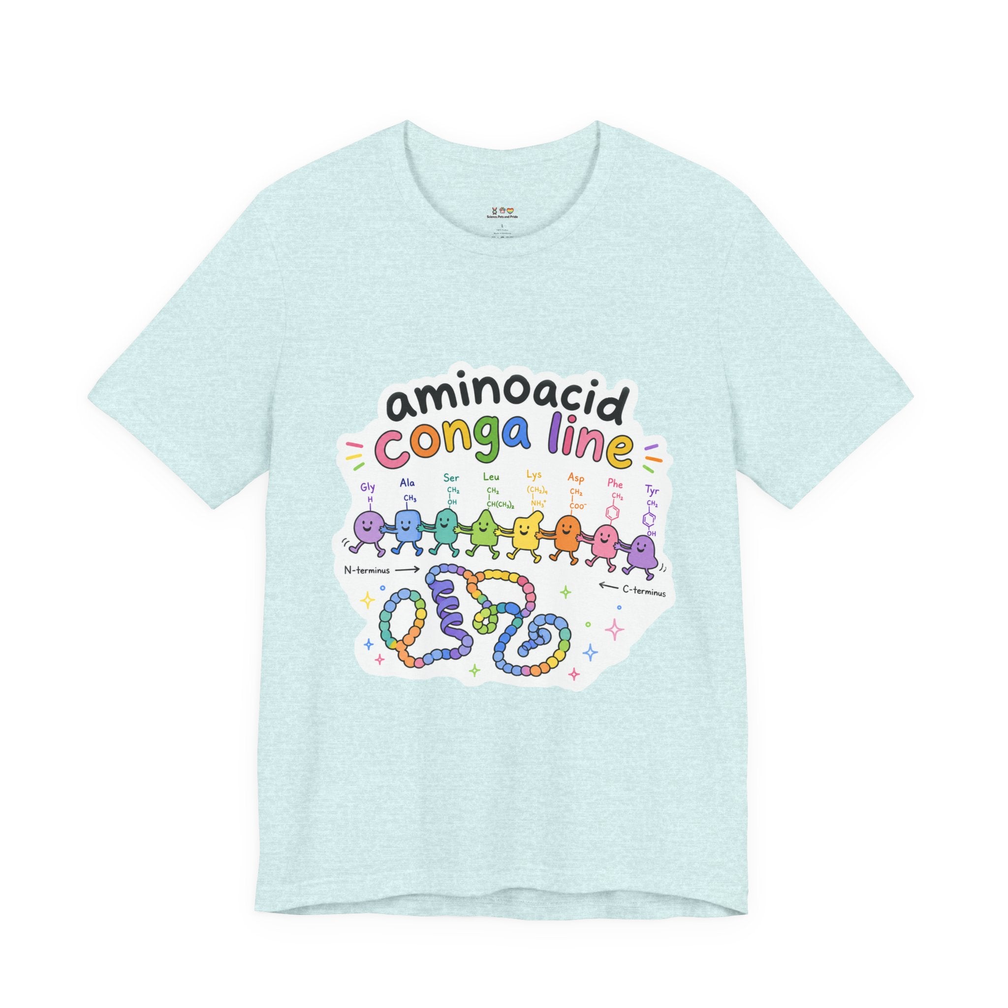 T-Shirt - Amino Acid Conga Line | Cute Protein Science Shirt