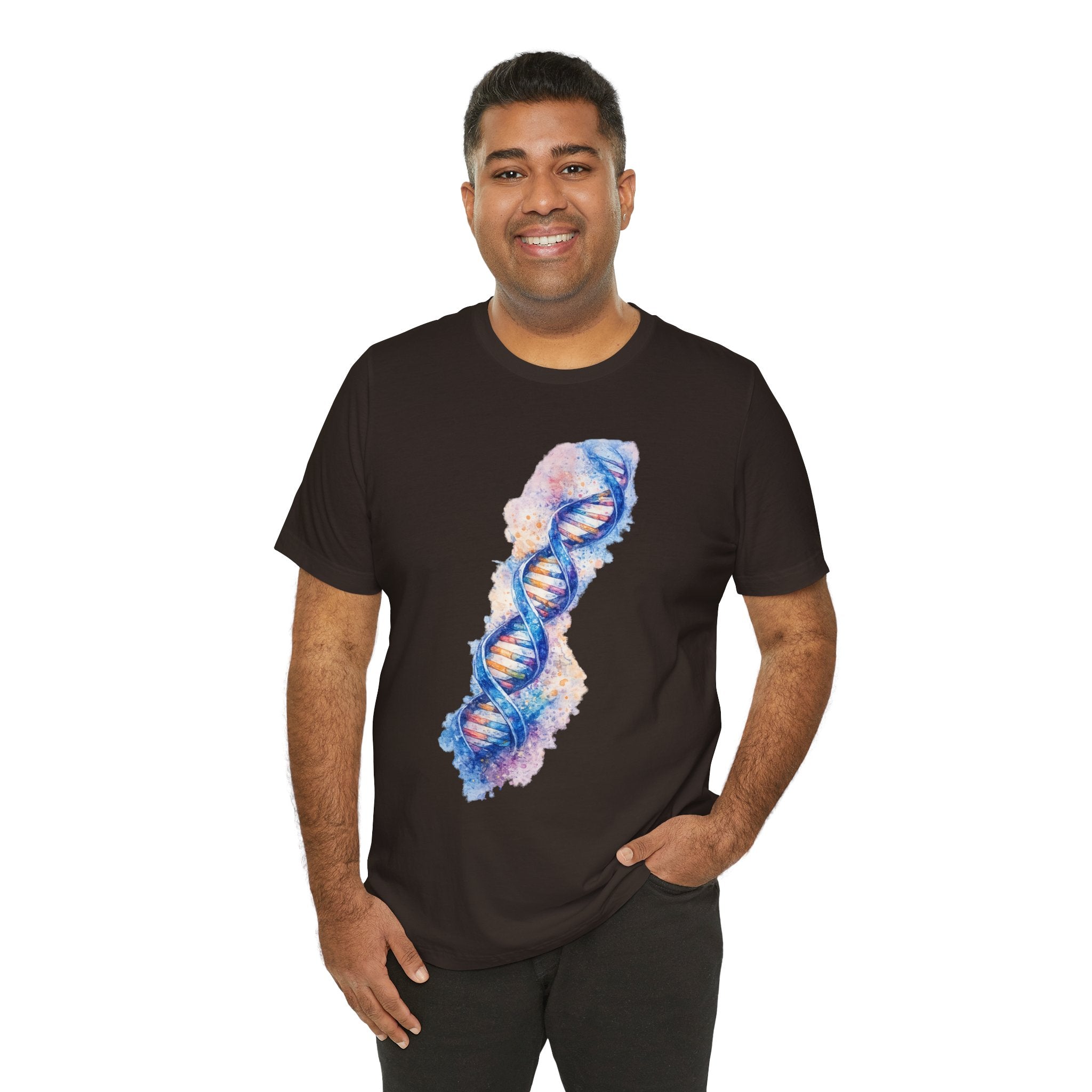 T-shirt - Watercolor DNA Double Helix | Elegant Genetics & Science Art Shirt