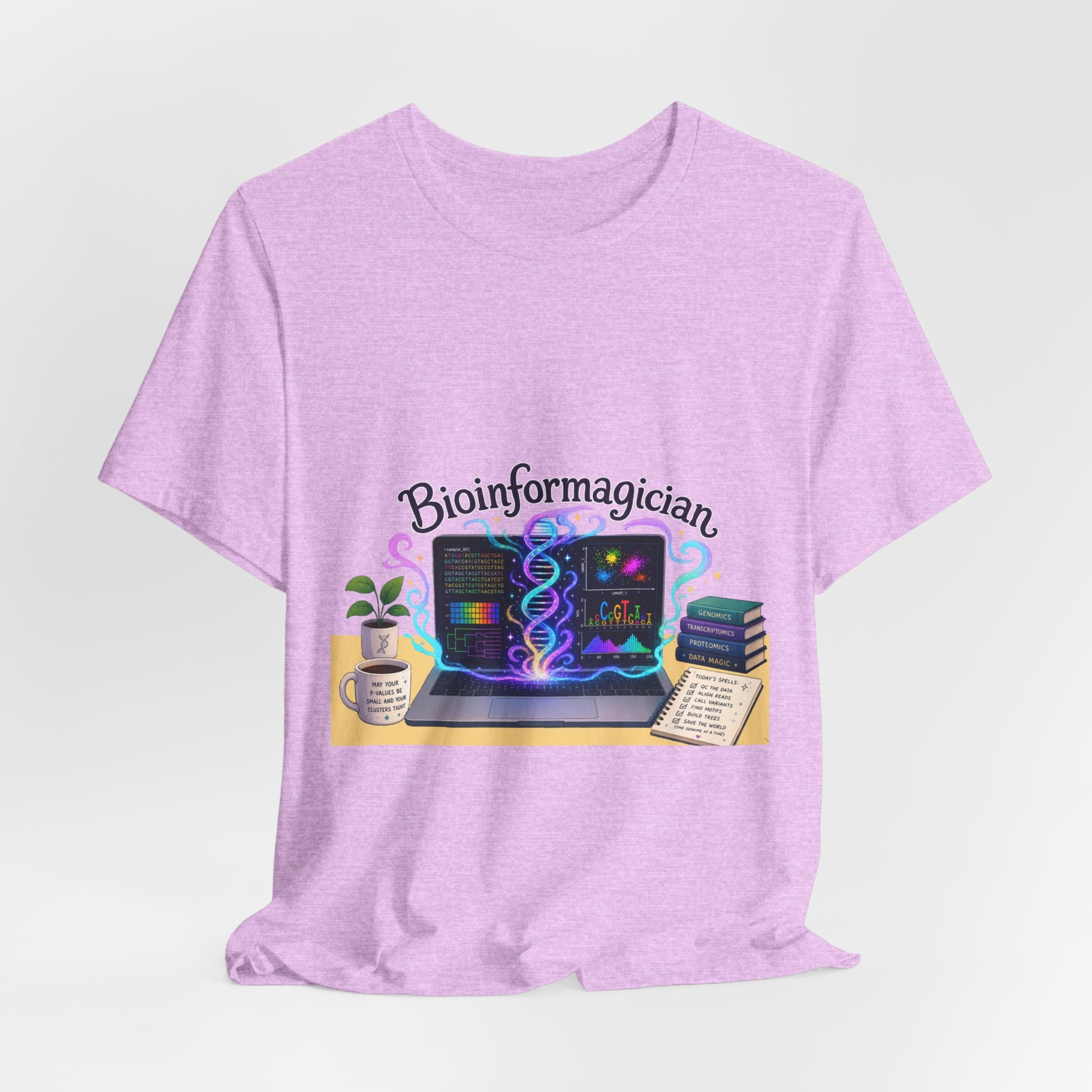 T-Shirt - Bioinformagician | DNA Code Laptop Graphic Tee
