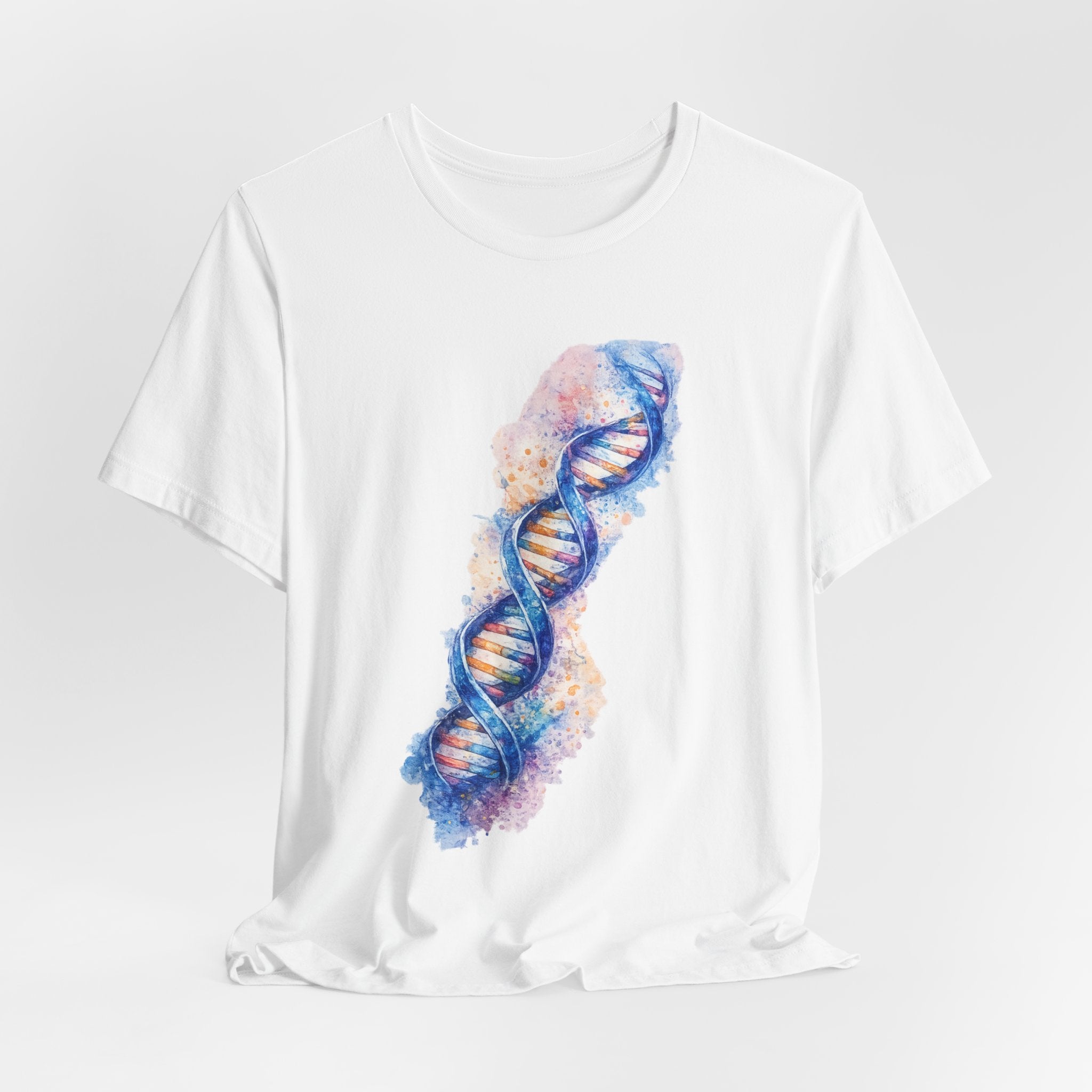 T-shirt - Watercolor DNA Double Helix | Elegant Genetics & Science Art Shirt