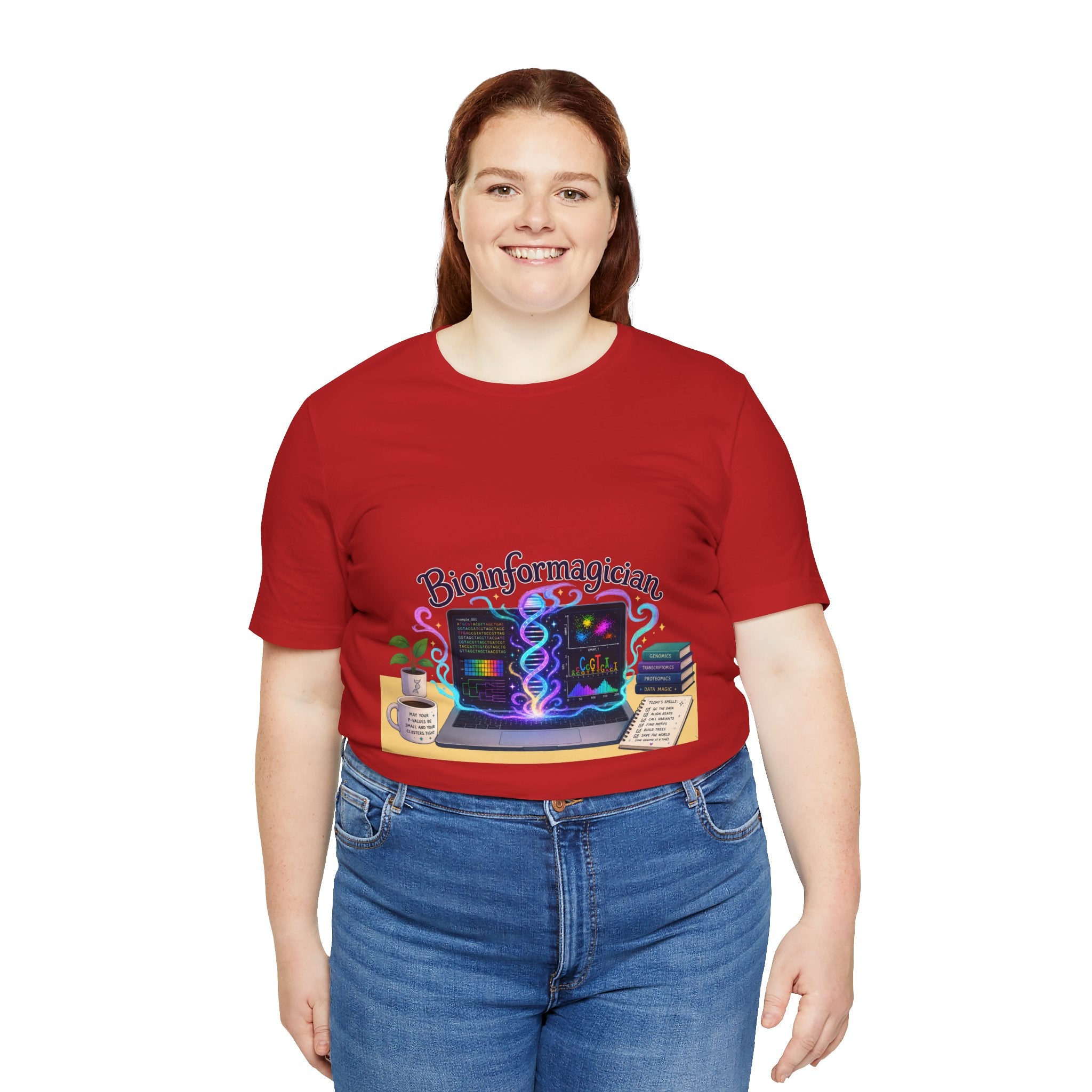 T-Shirt - Bioinformagician | DNA Code Laptop Graphic Tee