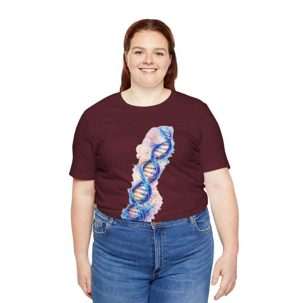 T-shirt - Watercolor DNA Double Helix | Elegant Genetics & Science Art Shirt