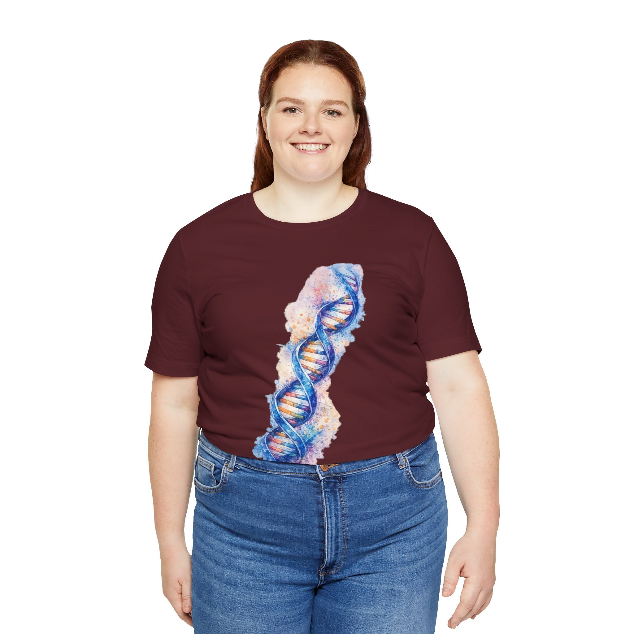 T-shirt - Watercolor DNA Double Helix | Elegant Genetics & Science Art Shirt
