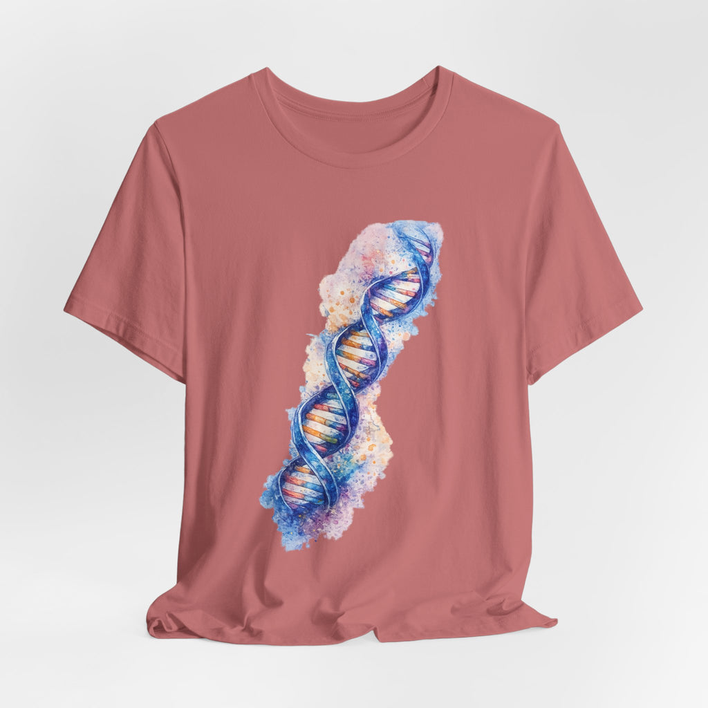T-shirt - Watercolor DNA Double Helix | Elegant Genetics & Science Art Shirt
