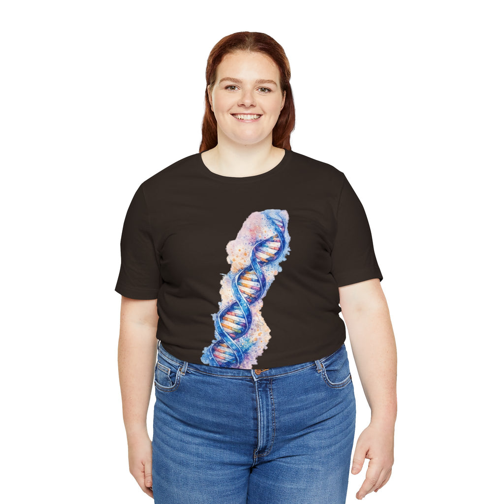 T-shirt - Watercolor DNA Double Helix | Elegant Genetics & Science Art Shirt