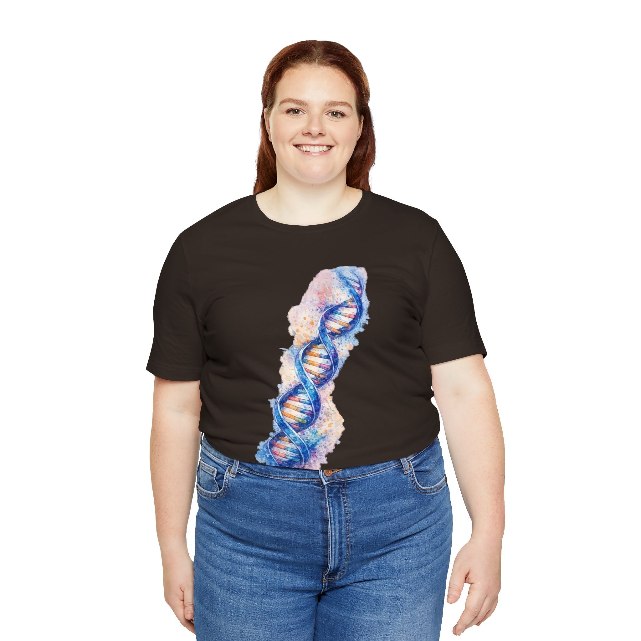 T-shirt - Watercolor DNA Double Helix | Elegant Genetics & Science Art Shirt