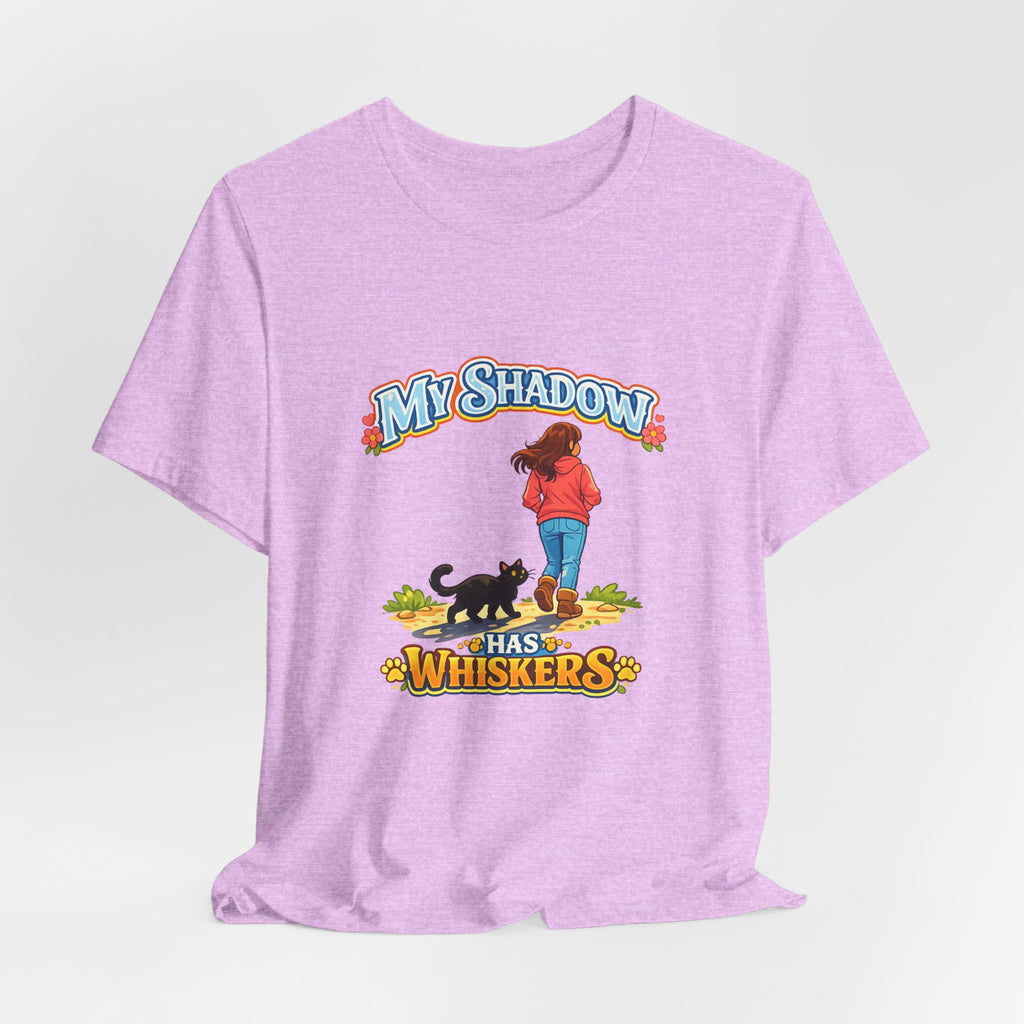 T-Shirt - My Shadow Has Whiskers | Black Cat Lover Design
