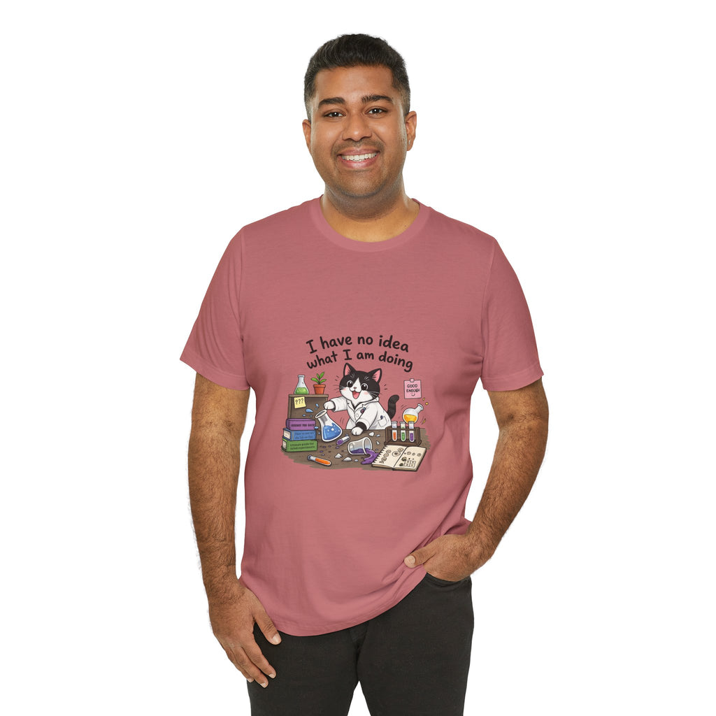 T-shirt - "I Have No Idea What I Am Doing" Funny Lab Cat T‑Shirt