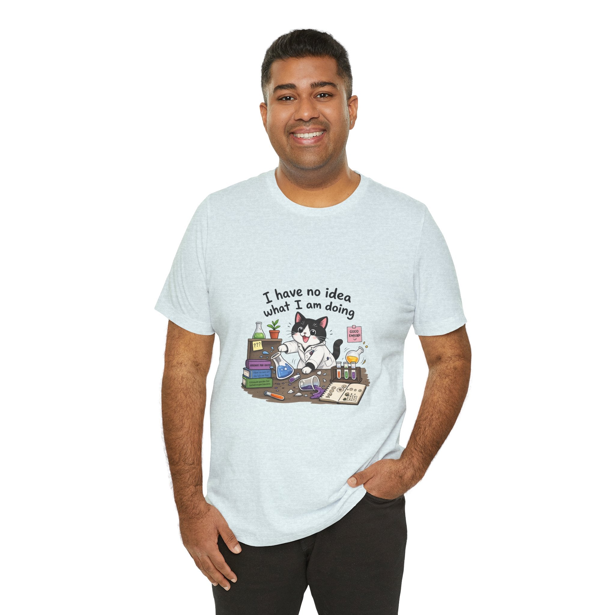 T-shirt - "I Have No Idea What I Am Doing" Funny Lab Cat T‑Shirt