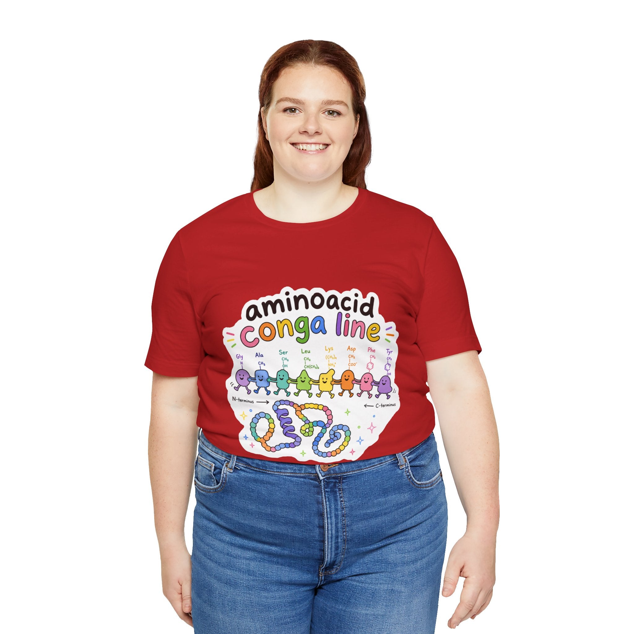T-Shirt - Amino Acid Conga Line | Cute Protein Science Shirt