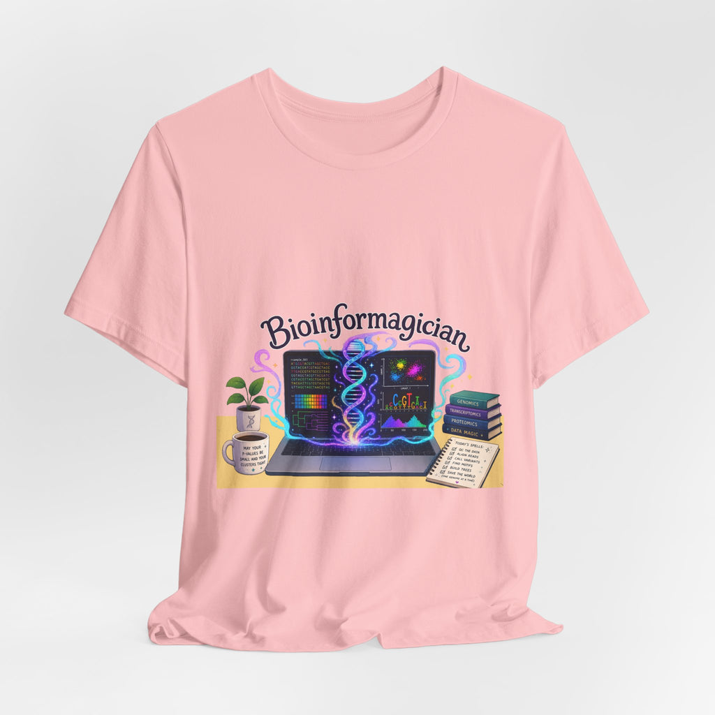T-Shirt - Bioinformagician | DNA Code Laptop Graphic Tee
