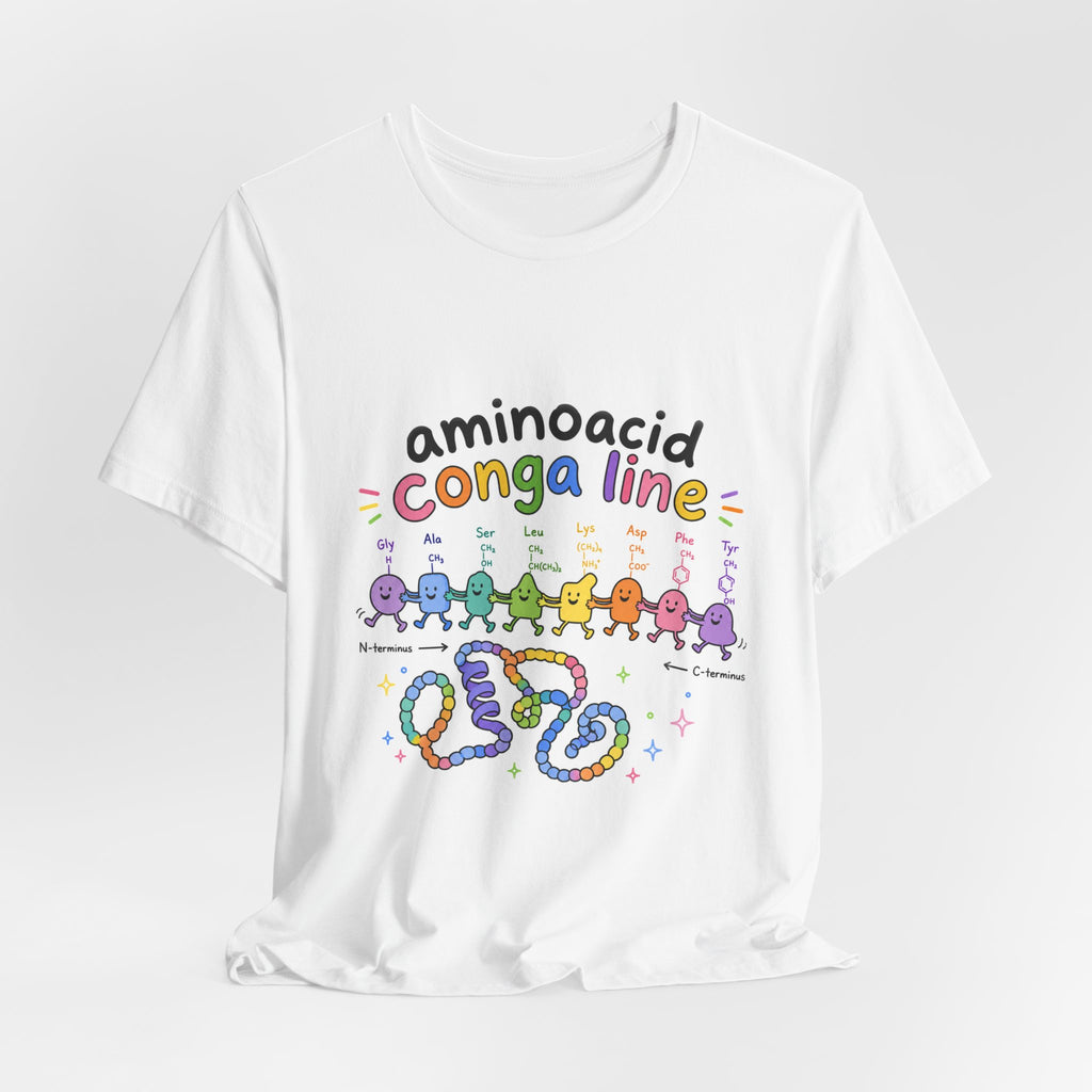 T-Shirt - Amino Acid Conga Line | Cute Protein Science Shirt
