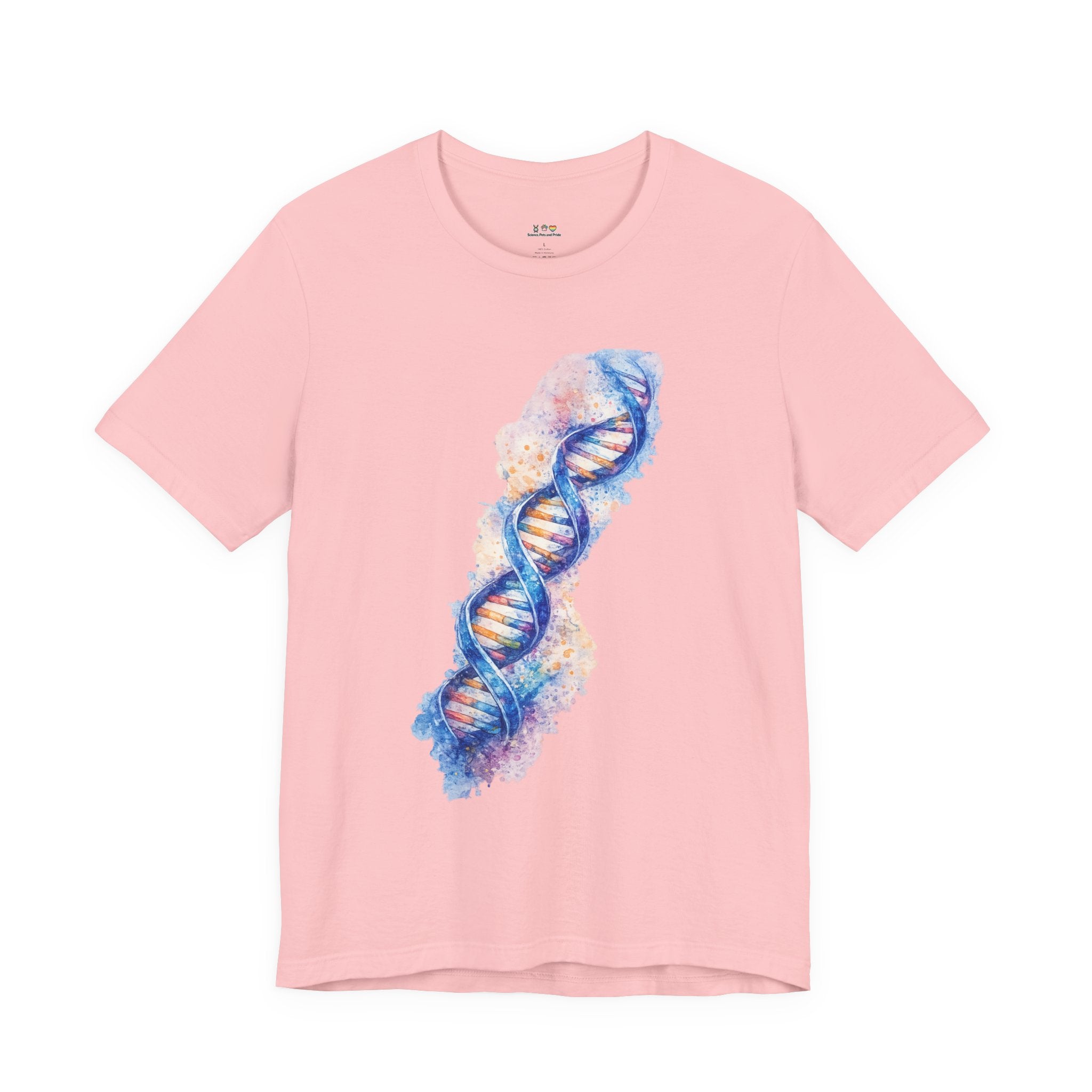T-shirt - Watercolor DNA Double Helix | Elegant Genetics & Science Art Shirt